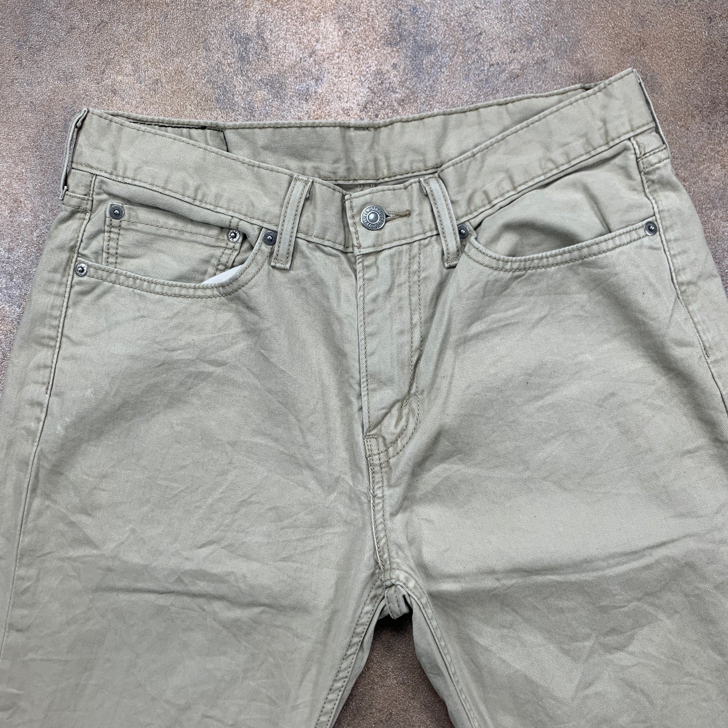 LEVI'S 514 Jeans W32 L29 Mens Regular Fit Straight Beige
