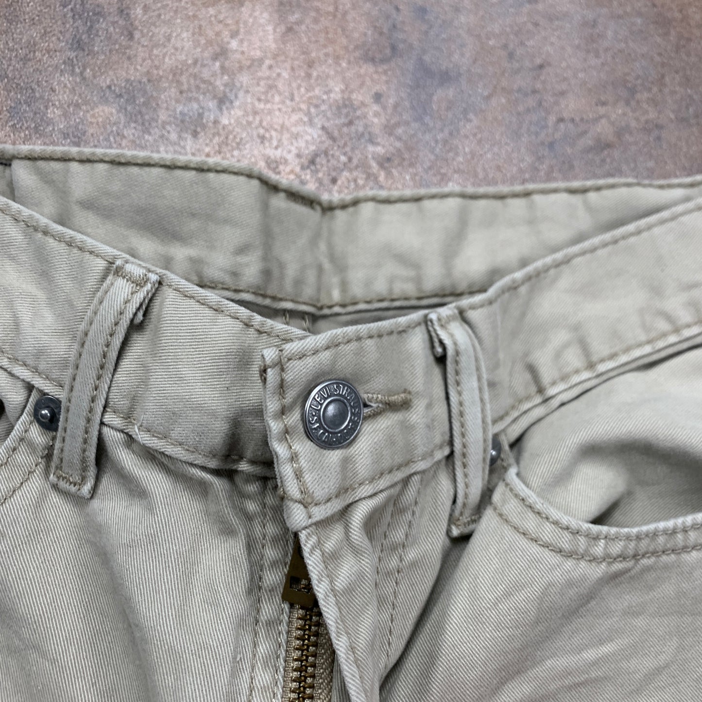 LEVI'S 514 Jeans W32 L29 Mens Regular Fit Straight Beige
