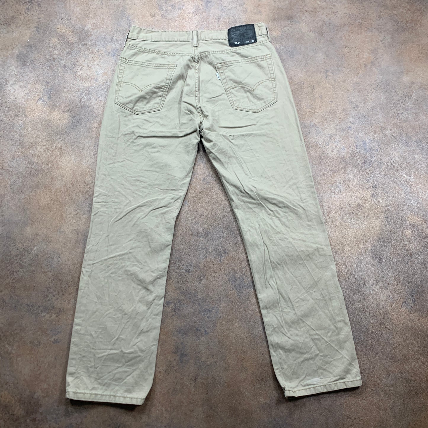 LEVI'S 514 Jeans W32 L29 Mens Regular Fit Straight Beige