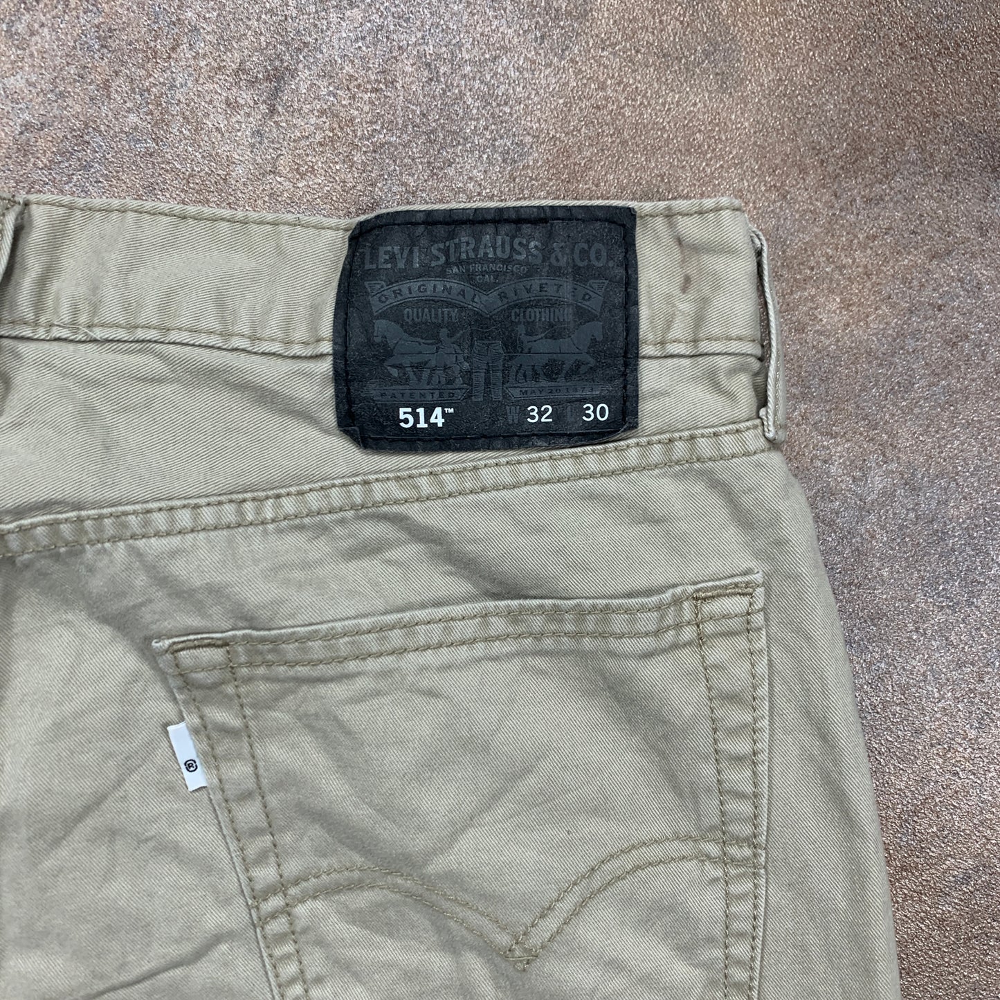 LEVI'S 514 Jeans W32 L29 Mens Regular Fit Straight Beige