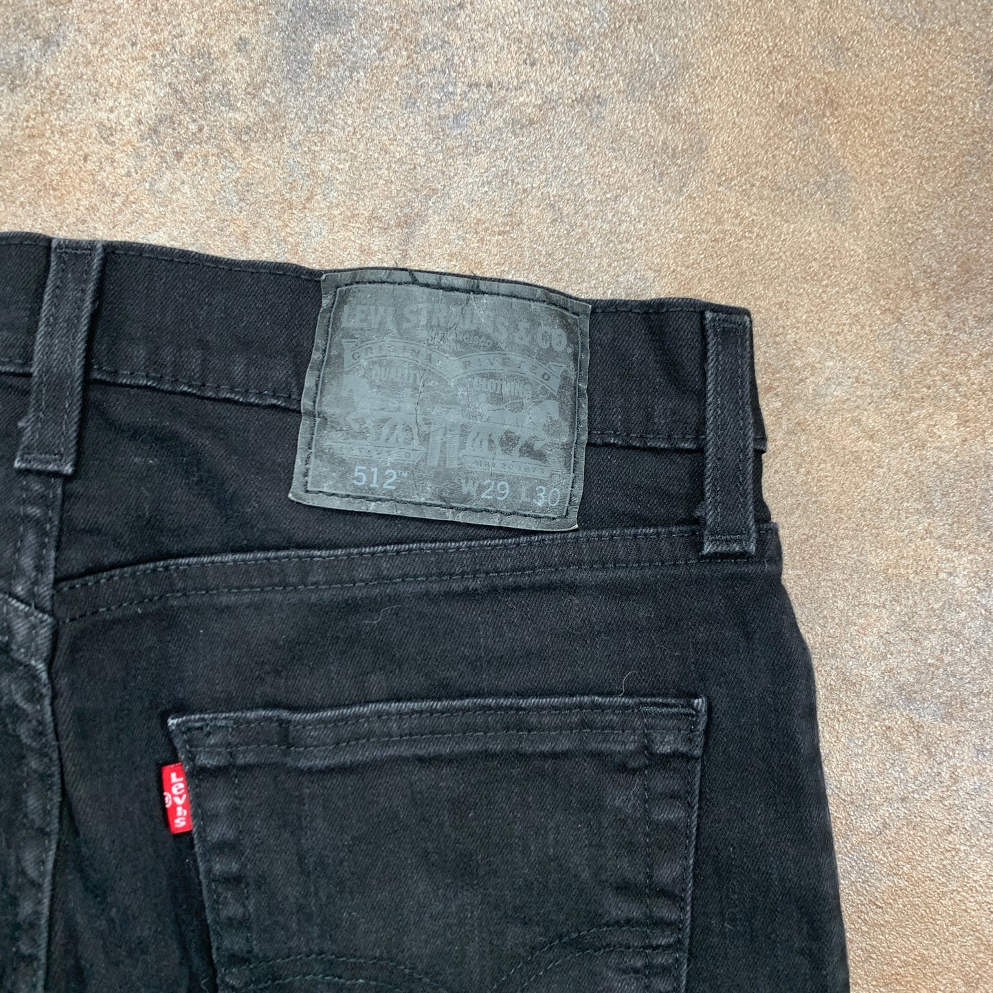 LEVI'S 512 Jeans W29 L28 Mens Slim Fit Tapered Black