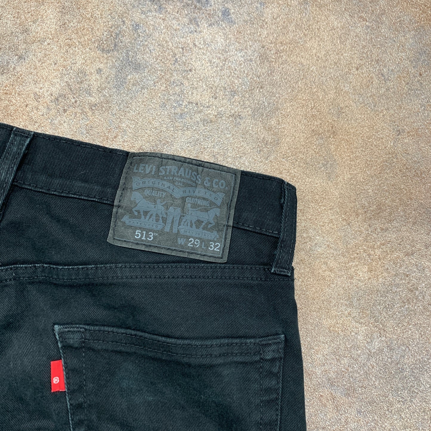 LEVI'S 513 Jeans W29 L32 Mens Slim Fit Black