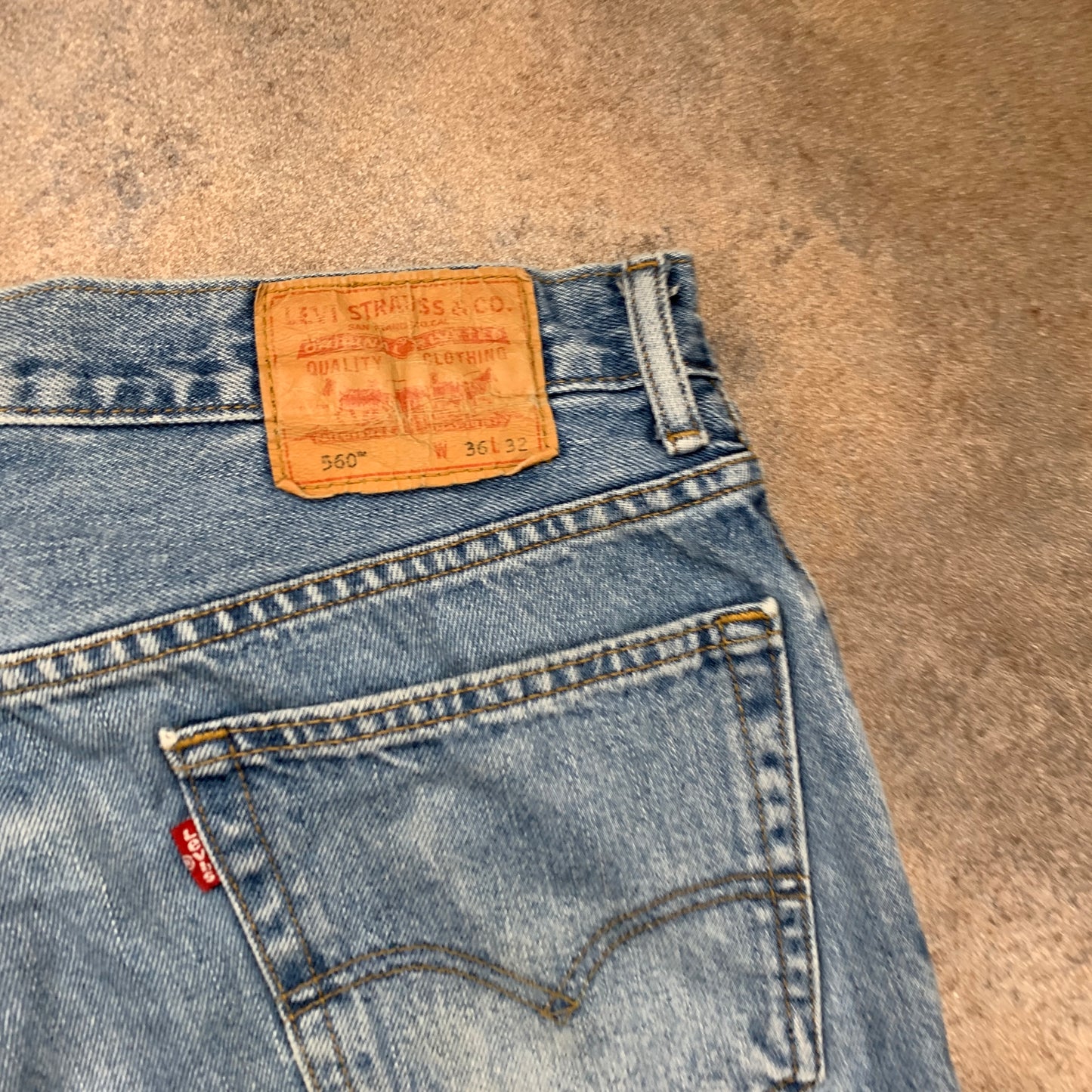 LEVI'S 560 Jeans W36 L32 Mens Relaxed Fit Tapered Blue 90s