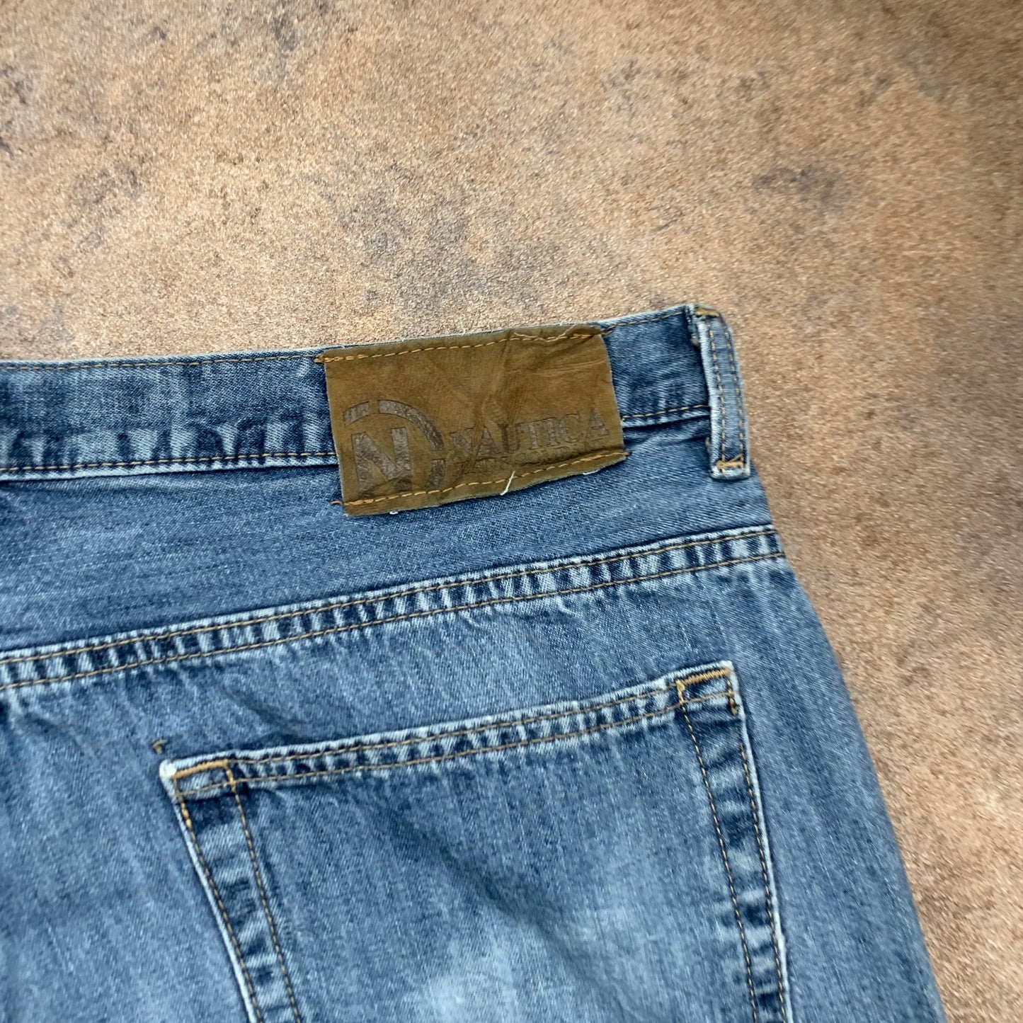 Nautica Jeans W34 L30 Mens Relaxed Fit Straight Blue