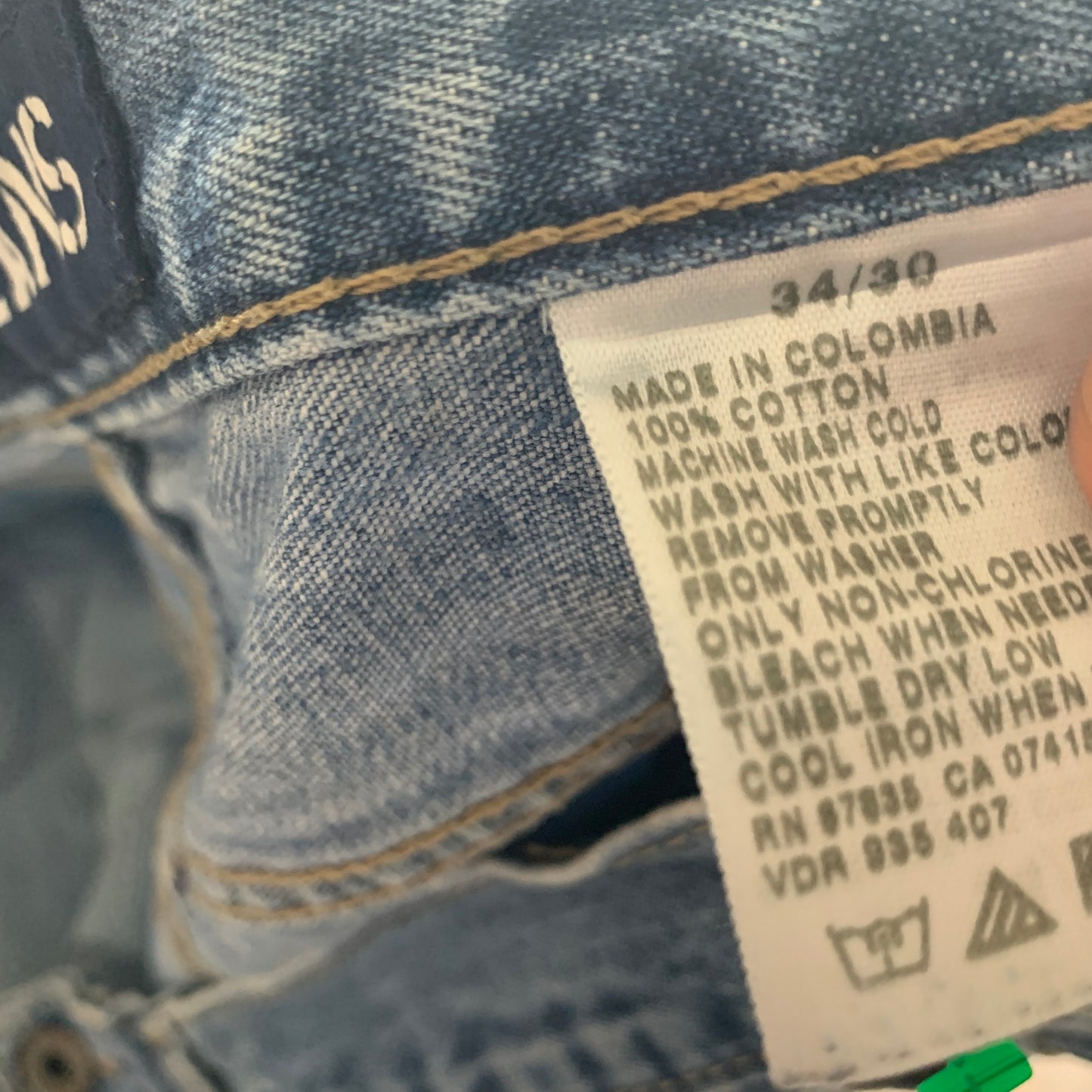 Nautica Jeans W34 L30 Mens Relaxed Fit Straight Blue