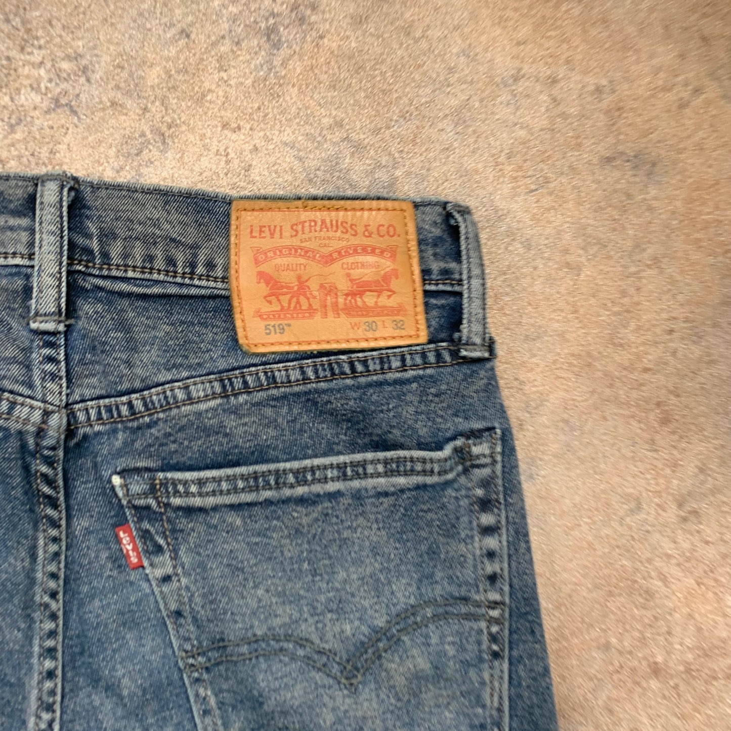 LEVI'S 519 Jeans W30 L30 Mens Skinny Fit Blue