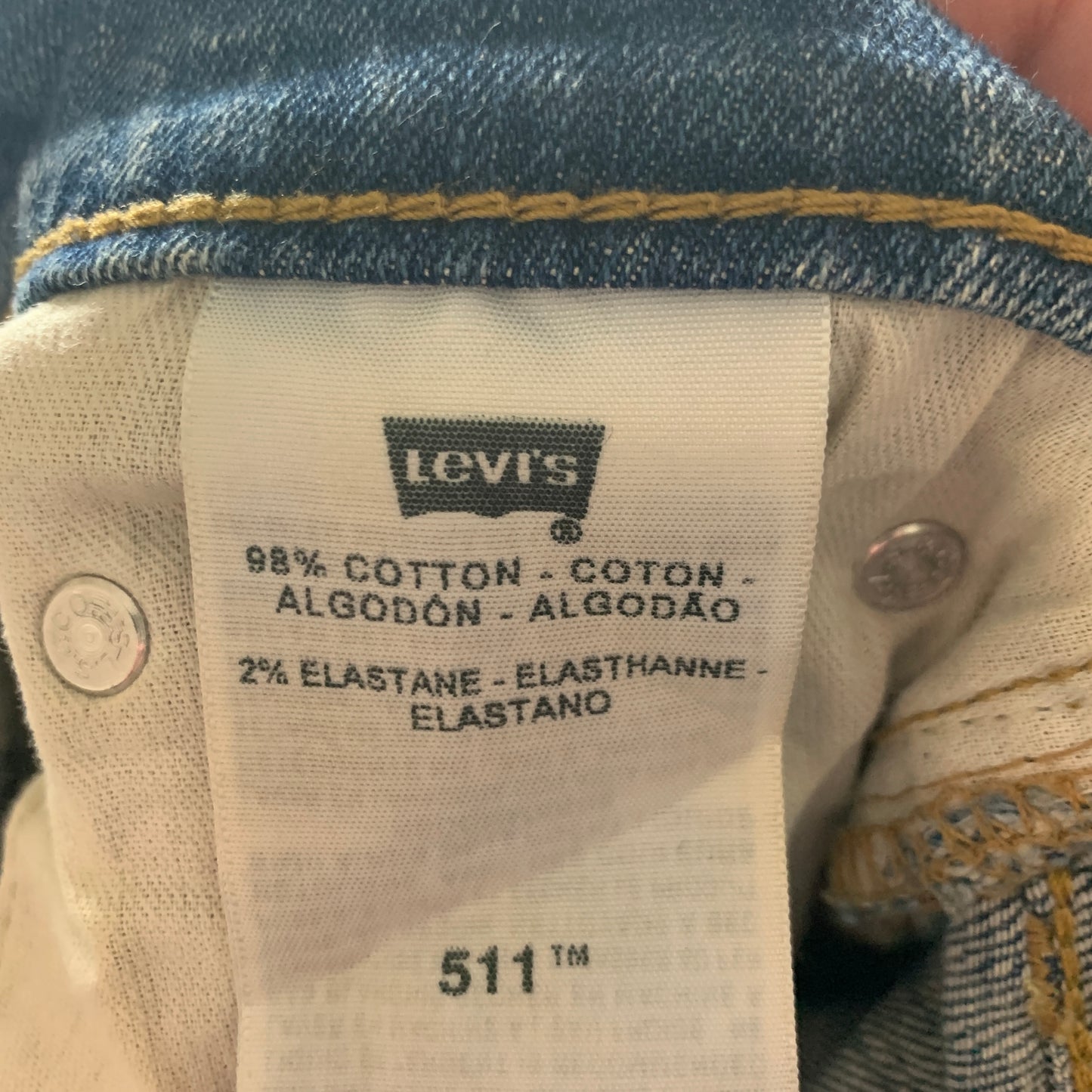 LEVI'S 511 Jeans W30 L30 Mens Slim Fit Blue