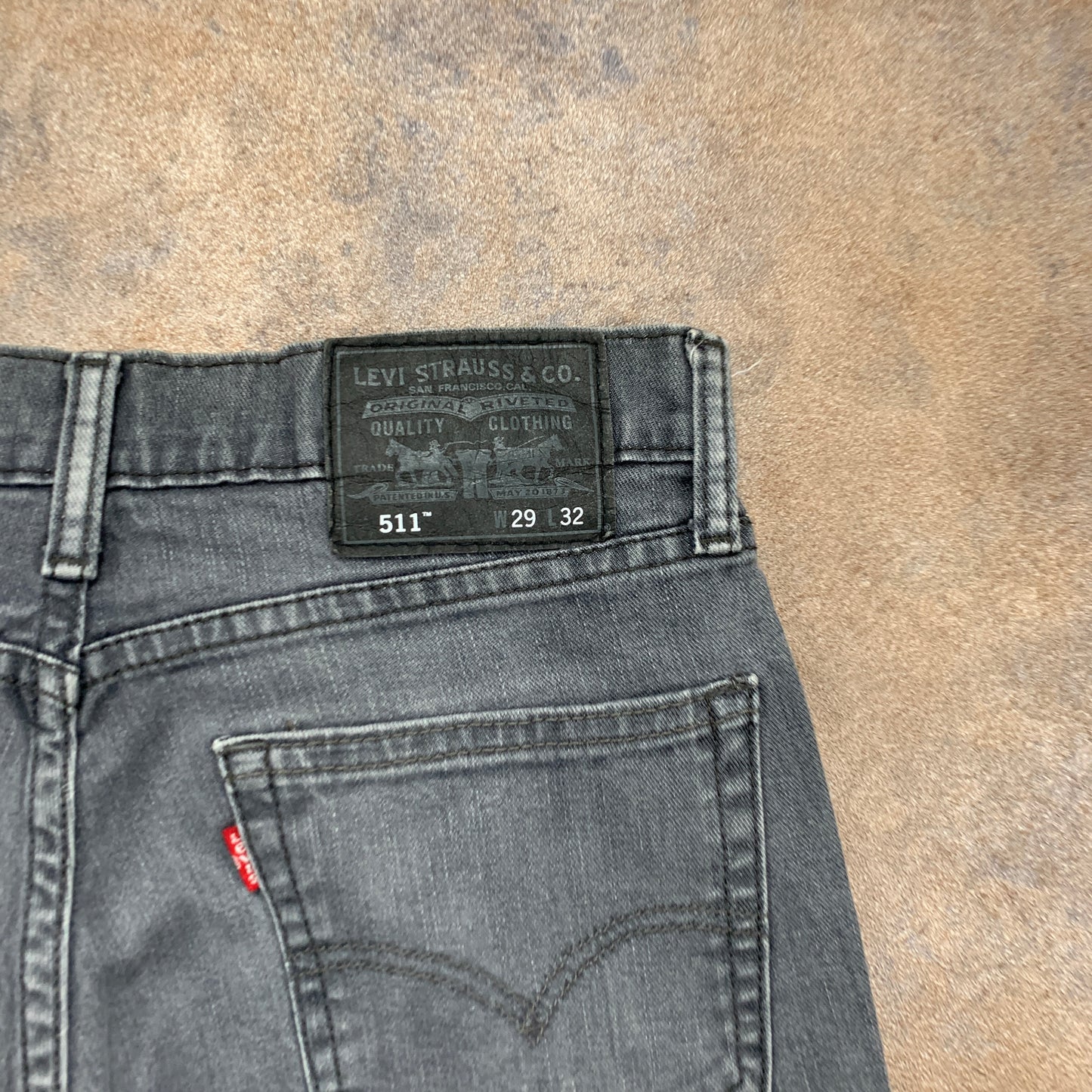LEVI'S 511 Jeans W29 L29 Mens Slim Fit Grey