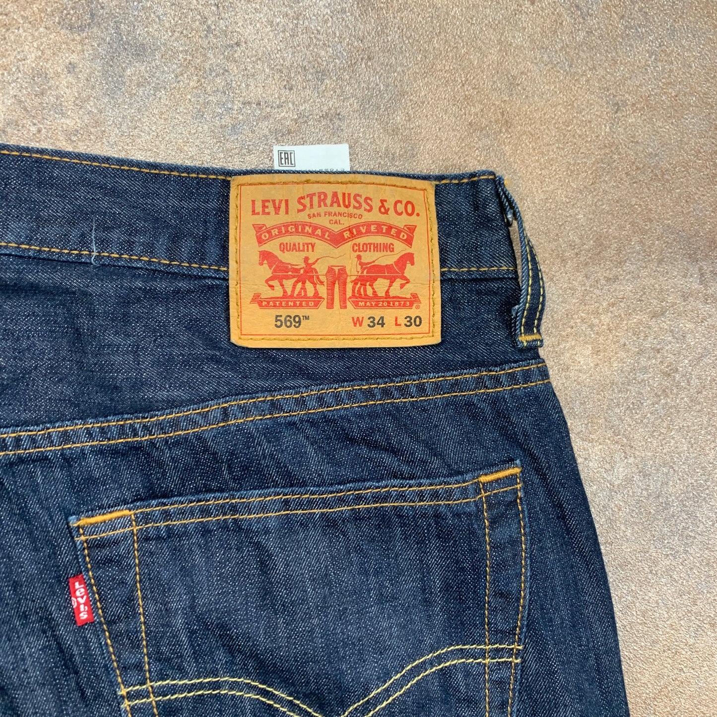 LEVI'S 569 Jeans W34 L27 Mens Relaxed Fit Straight Blue