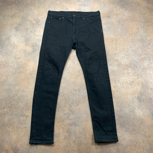 LEVI'S 510 Jeans W33 L30 Mens Skinny Fit Black