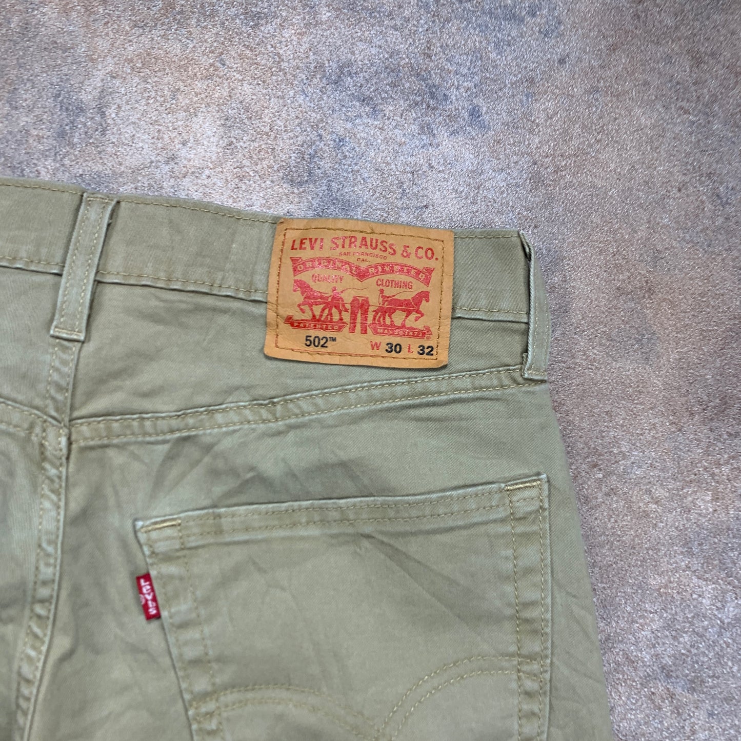 LEVI'S 502 Jeans W30 L30 Mens Slim Fit Beige