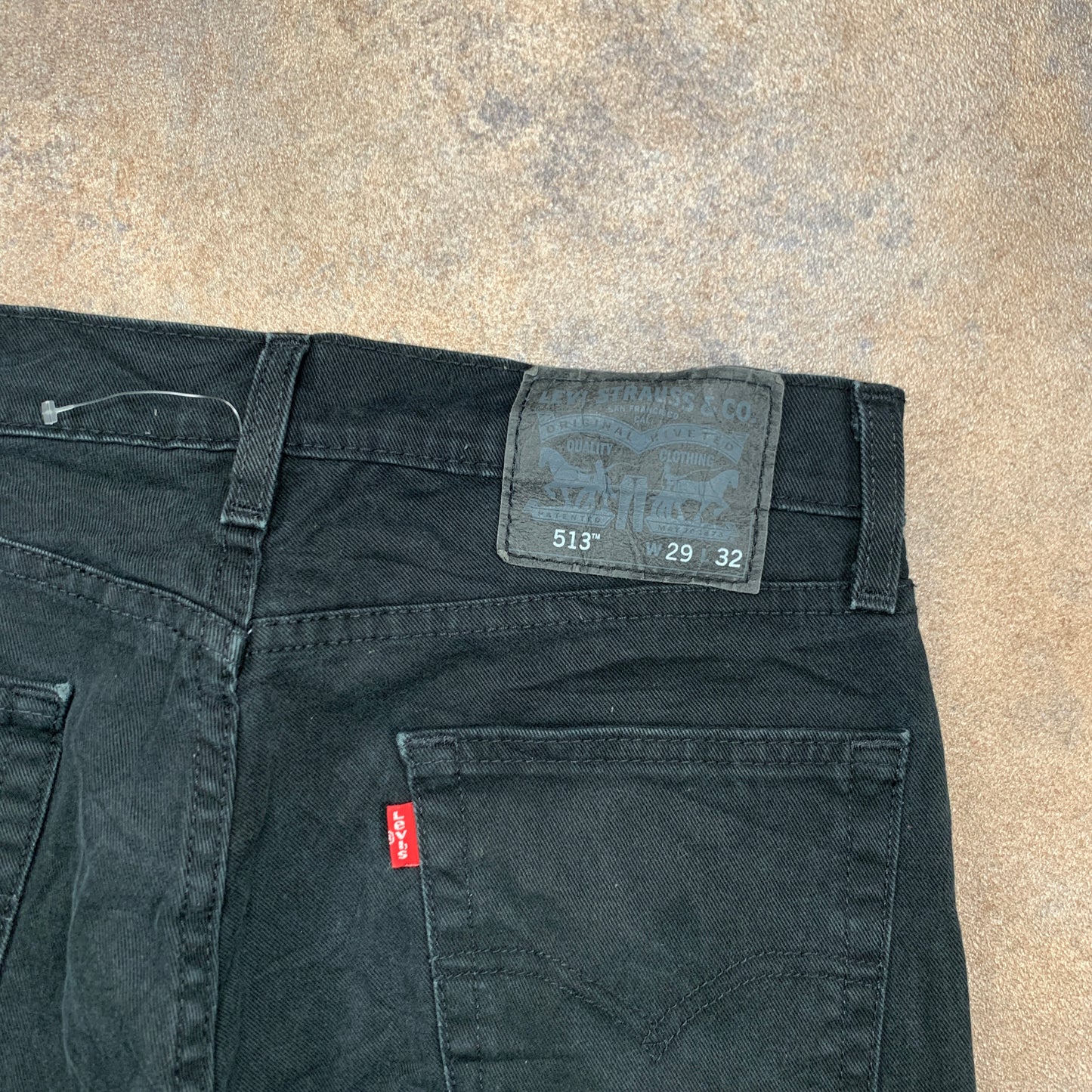 LEVI'S 513 Jeans W29 L32 Mens Slim Fit Black