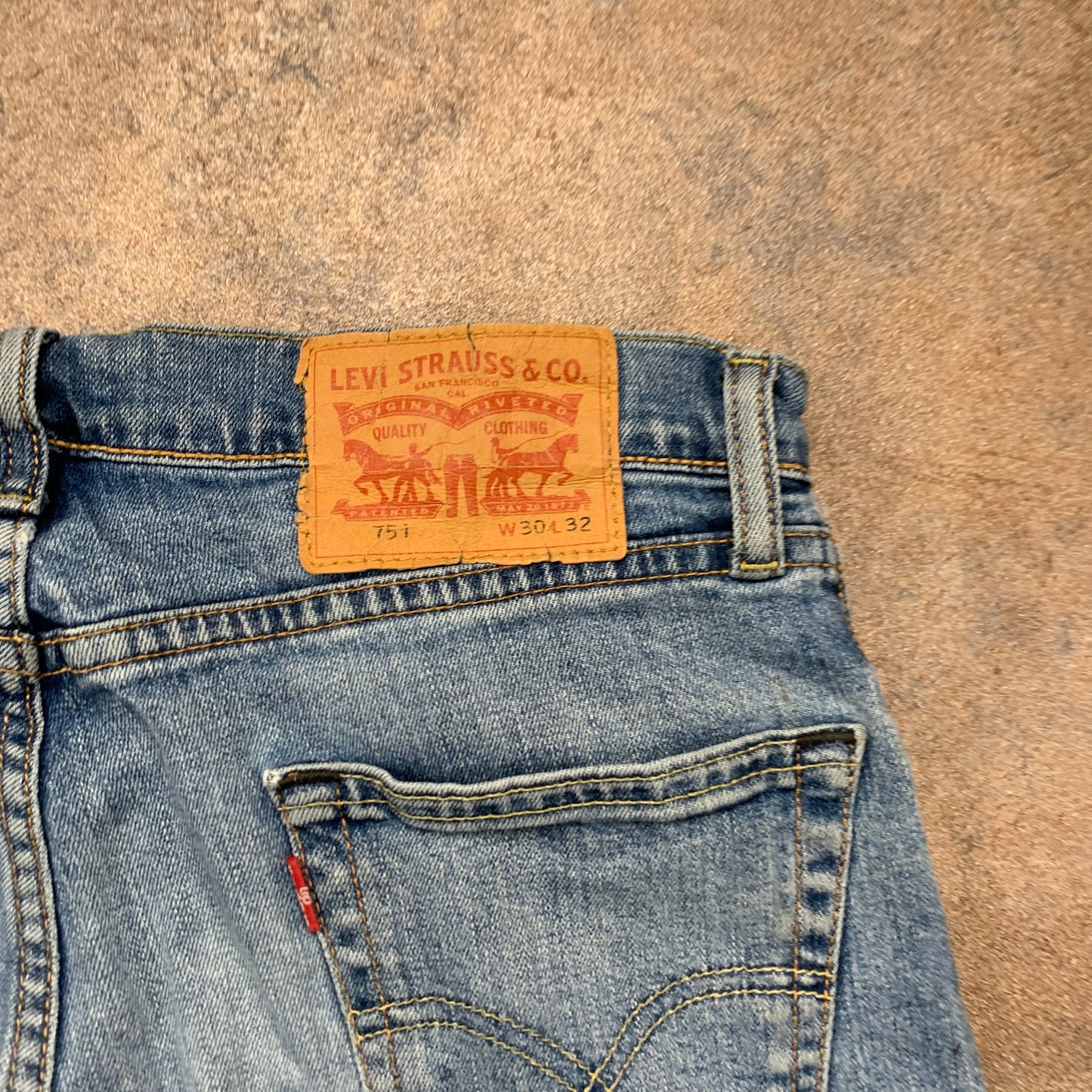 LEVI'S 751 Jeans W30 L32 Mens Regular Fit Straight Blue