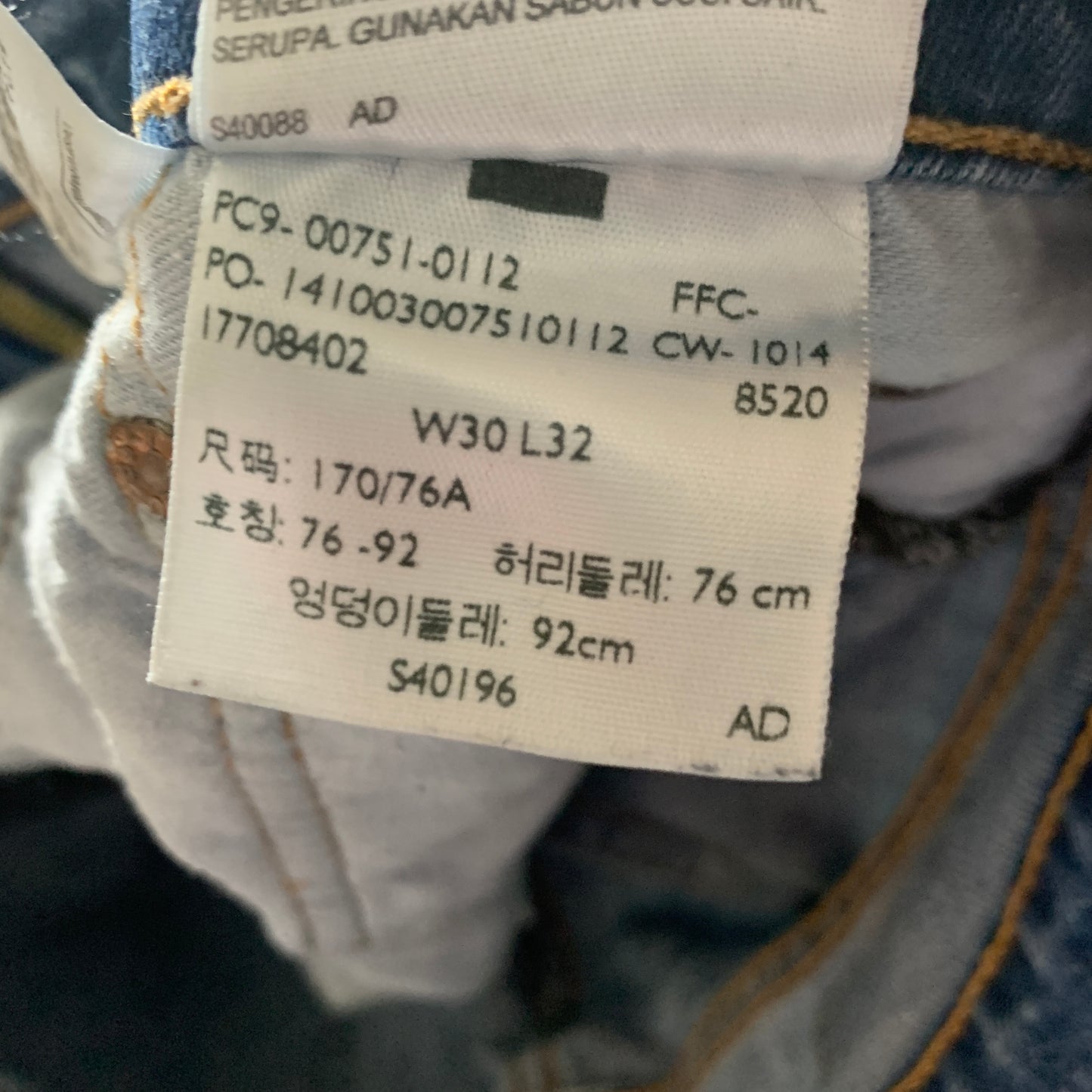 LEVI'S 751 Jeans W30 L32 Mens Regular Fit Straight Blue