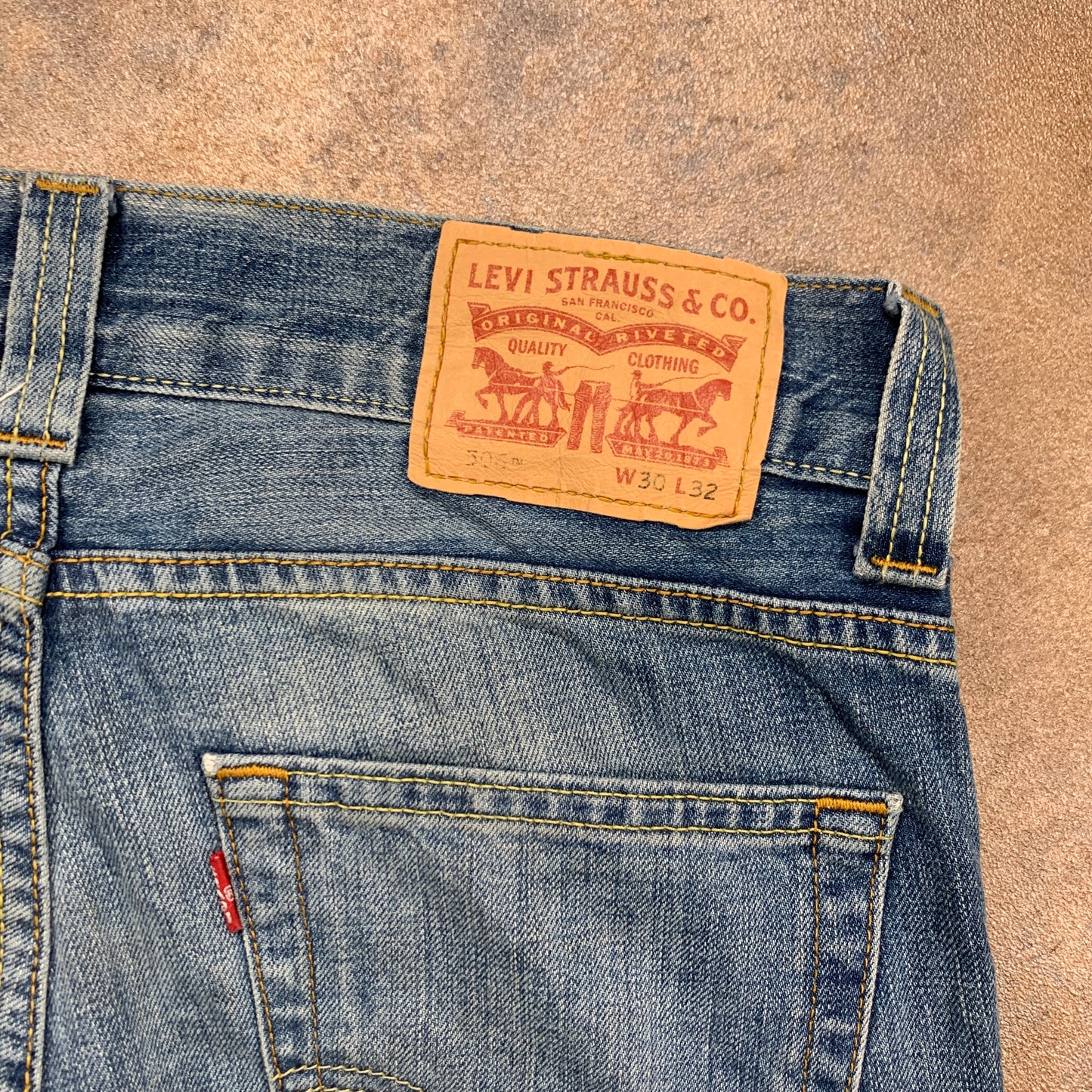 LEVI'S 506 Jeans W30 L29 Mens Regular Fit Straight Blue