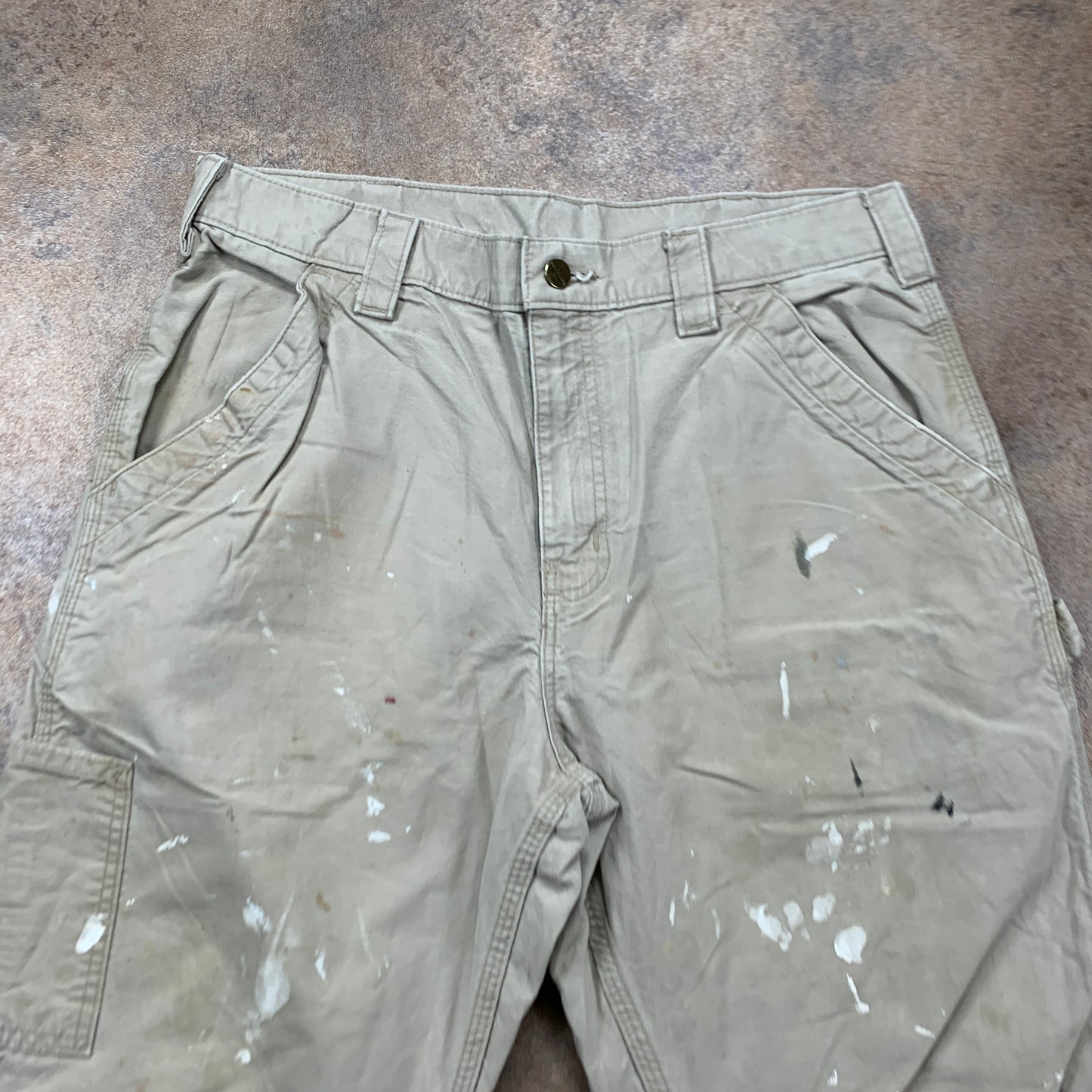 Vintage Carhartt Jeans W34 L30 Mens Relaxed Fit Straight Beige