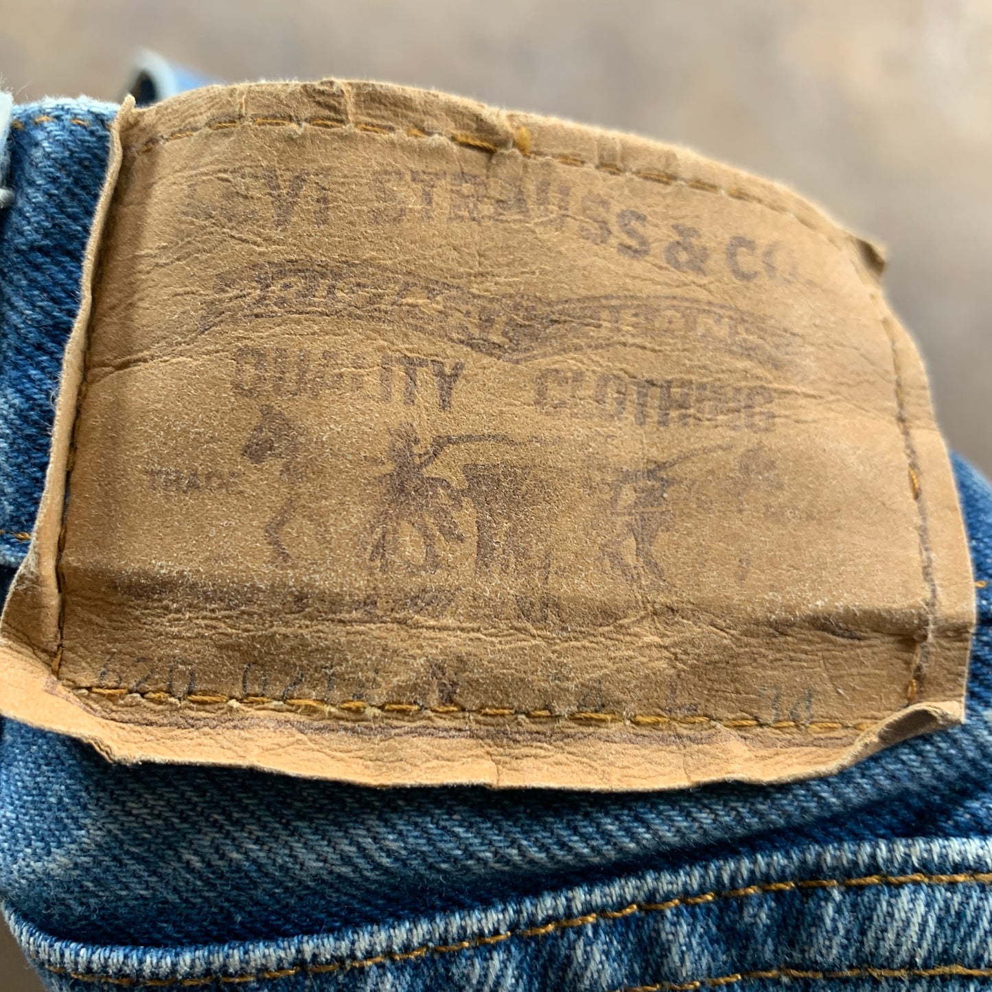 Vintage 1970s LEVI'S 620 Jeans W34 L30 Mens Regular Fit Straight Blue