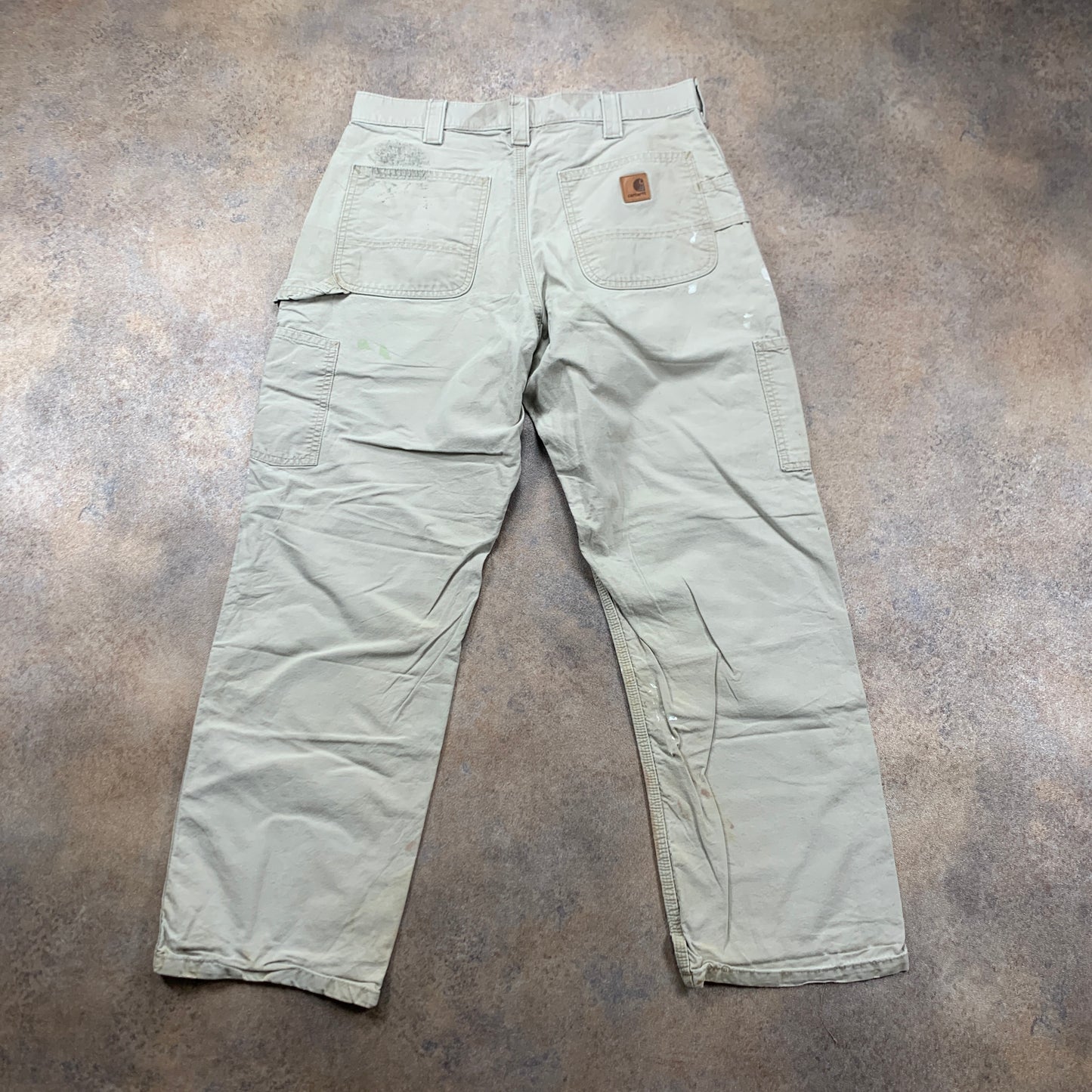 Vintage Carhartt Jeans W34 L30 Mens Relaxed Fit Straight Beige