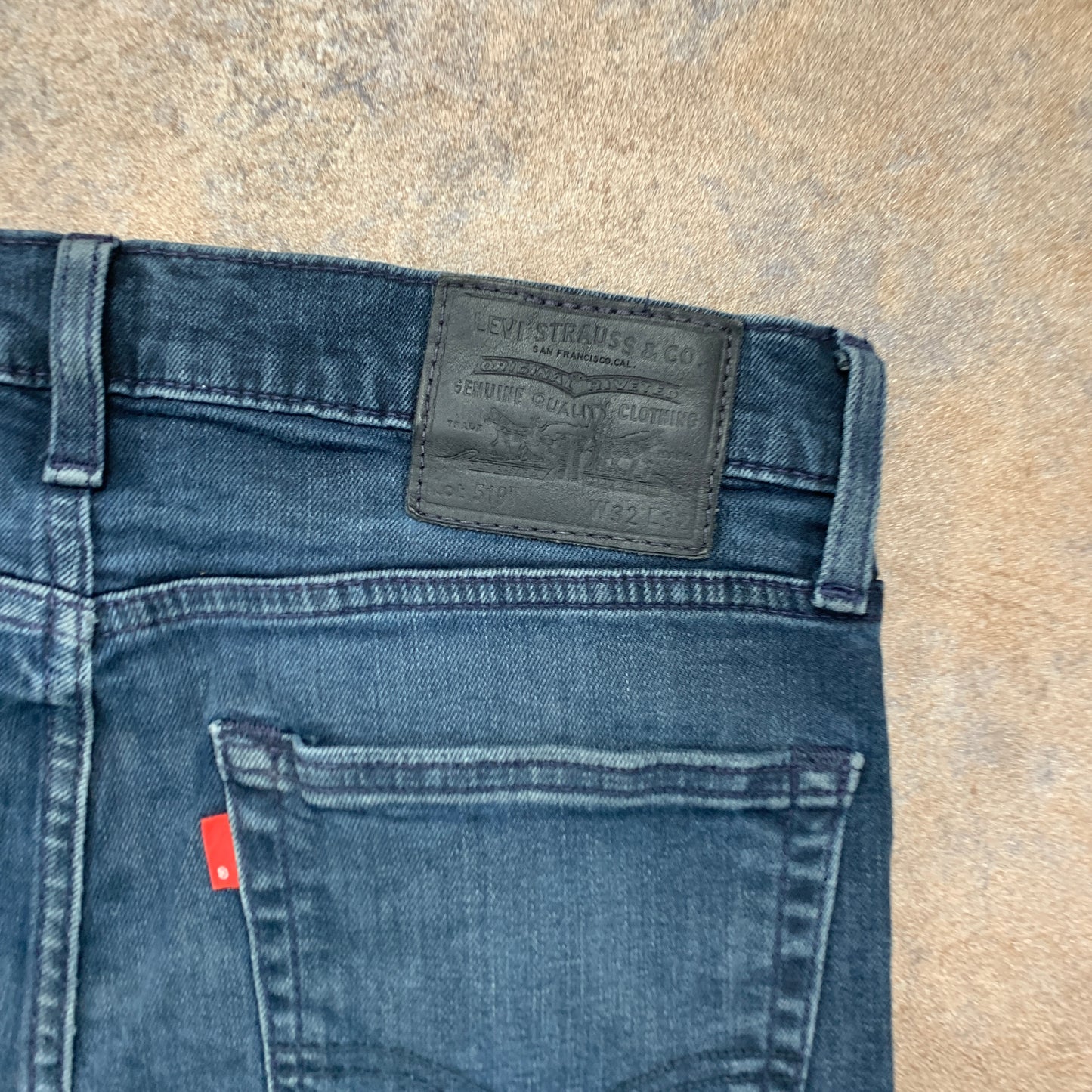 LEVI'S 519 Jeans W32 L30 Mens Skinny Fit Blue