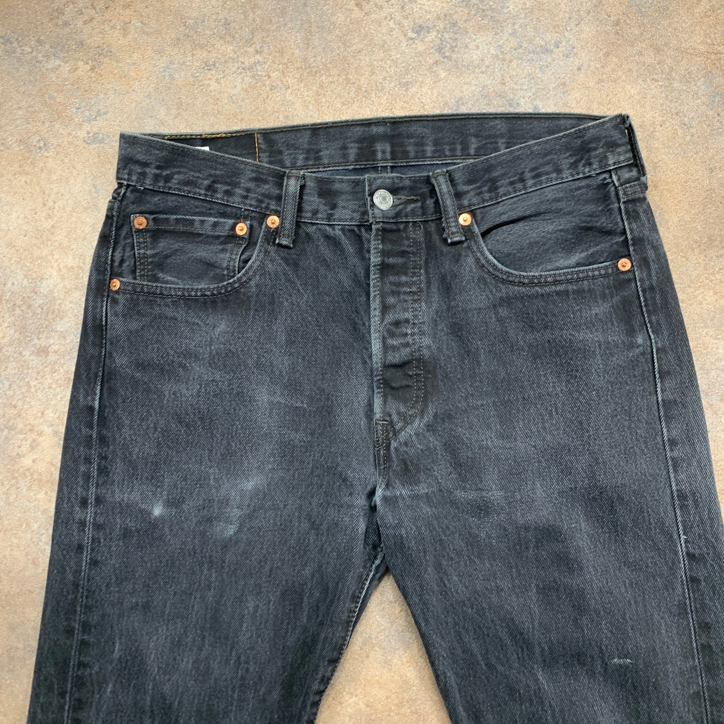 LEVI'S 501 Jeans W32 L34 Mens Regular Fit Straight Grey
