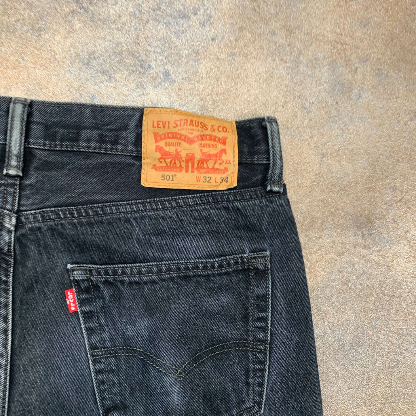 LEVI'S 501 Jeans W32 L34 Mens Regular Fit Straight Grey