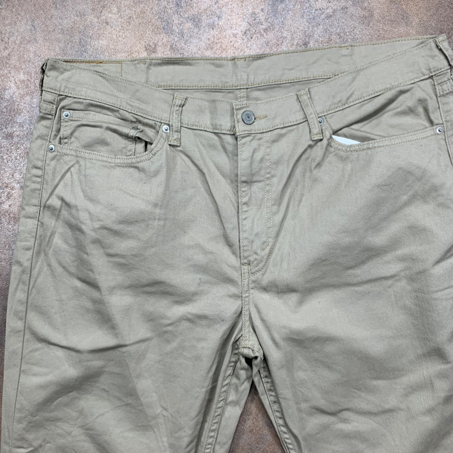 LEVI'S 514 Jeans W38 L26 Mens Regular Fit Straight Beige