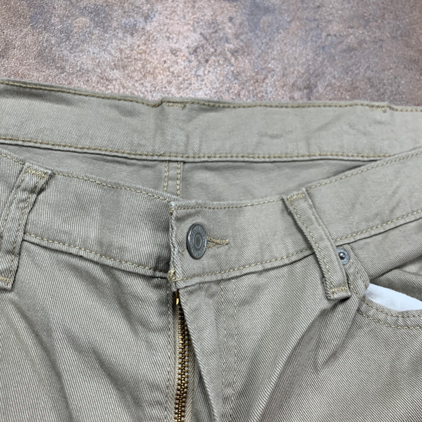 LEVI'S 514 Jeans W38 L26 Mens Regular Fit Straight Beige