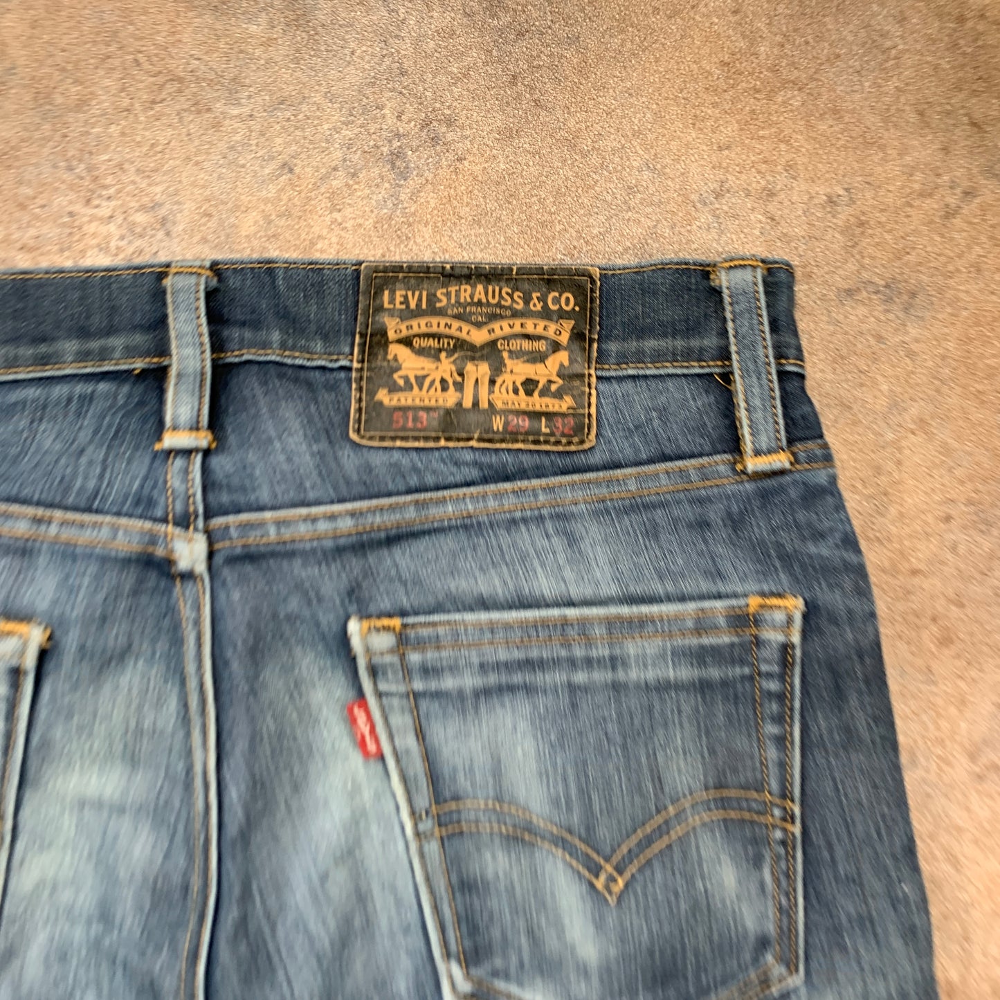 LEVI'S 513 Jeans W29 L32 Mens Slim Fit Blue