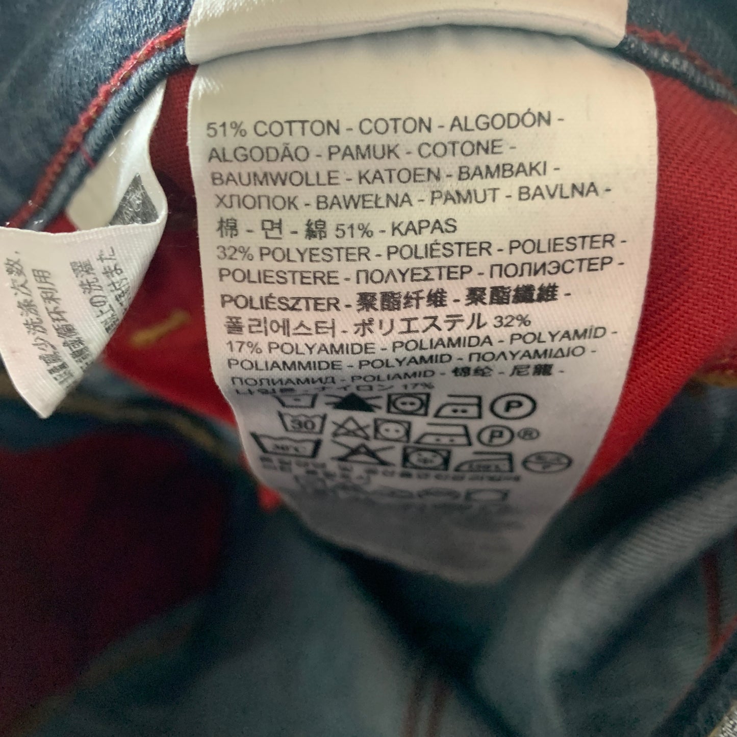 LEVI'S 513 Jeans W29 L32 Mens Slim Fit Blue