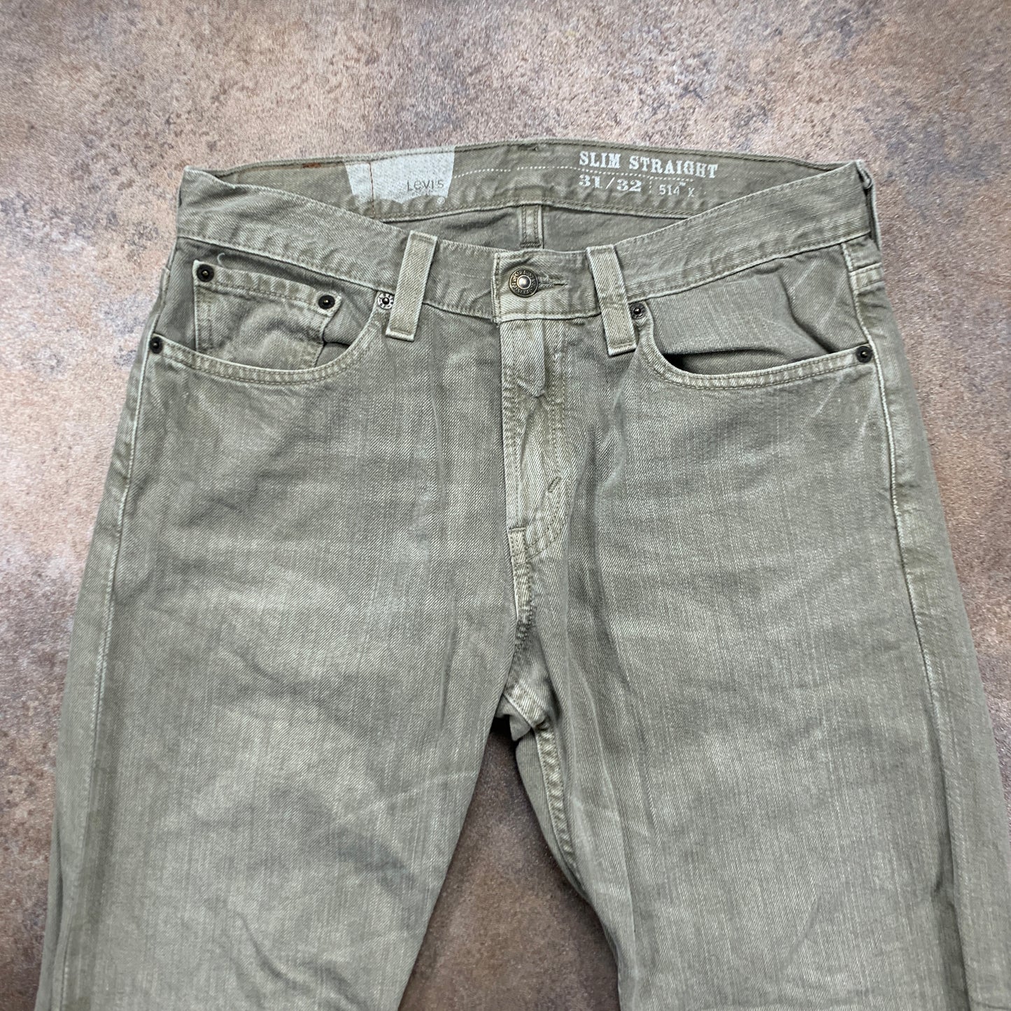 Vintage LEVI'S 514 Jeans W31 L32 Mens Regular Fit Straight Beige