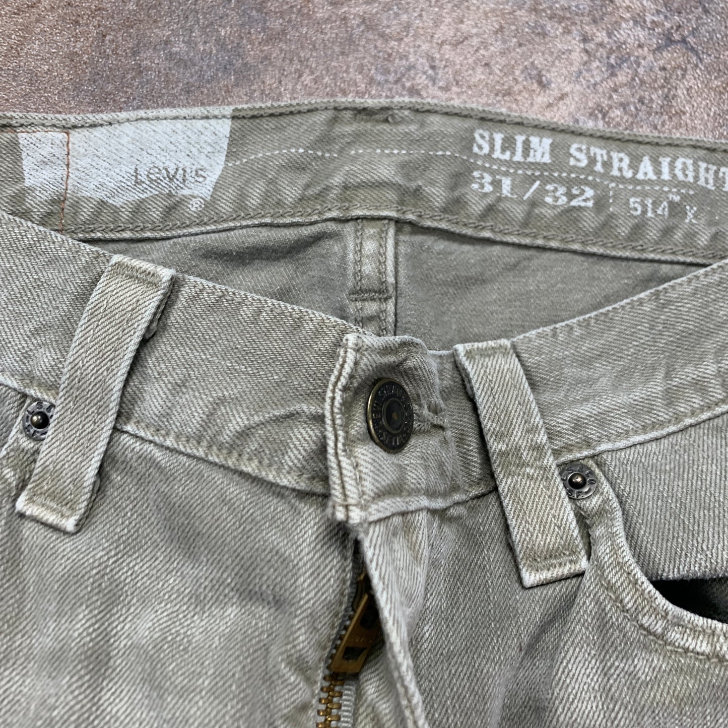 Vintage LEVI'S 514 Jeans W31 L32 Mens Regular Fit Straight Beige