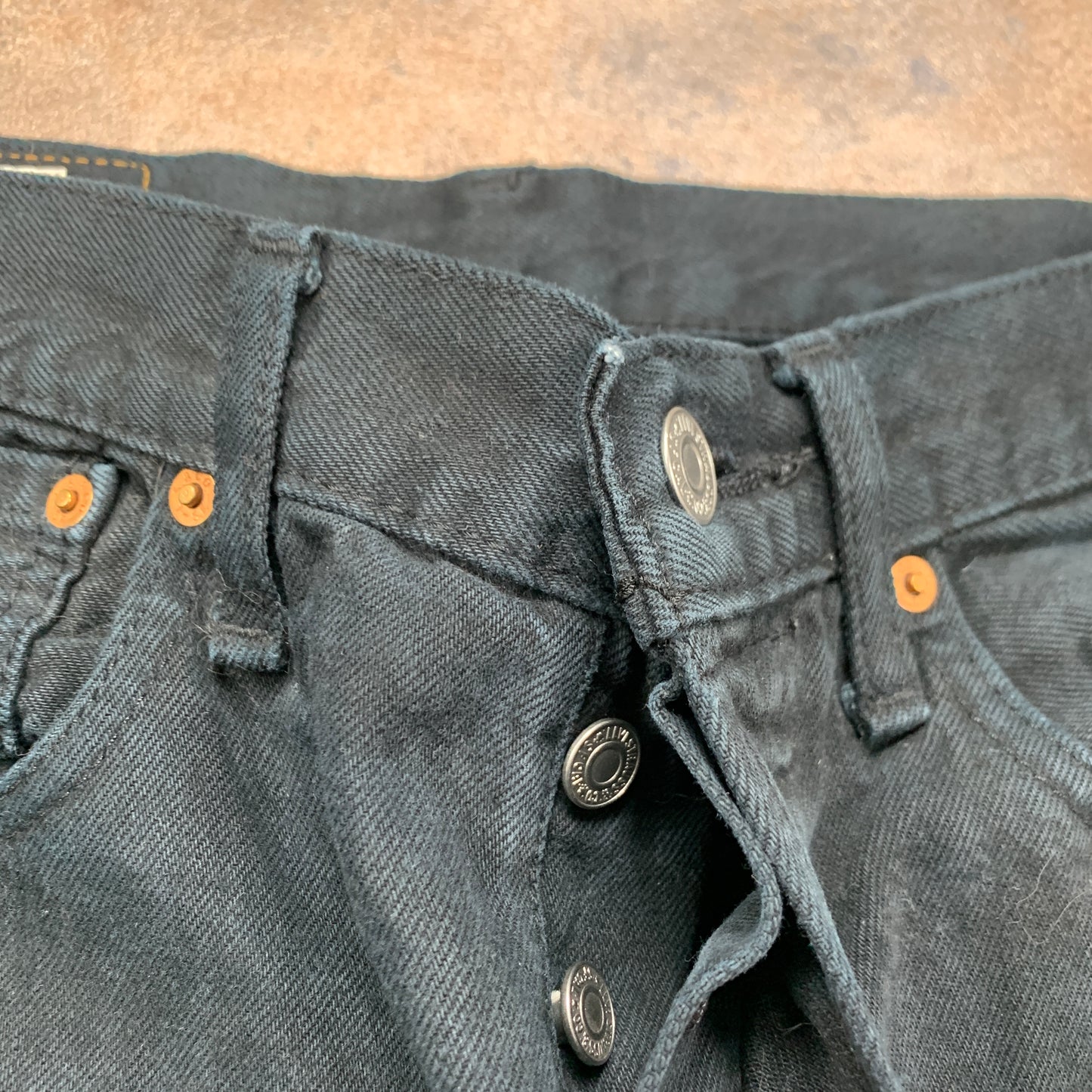 LEVI'S 501 Jeans W28 L32 Mens Regular Fit Straight Black