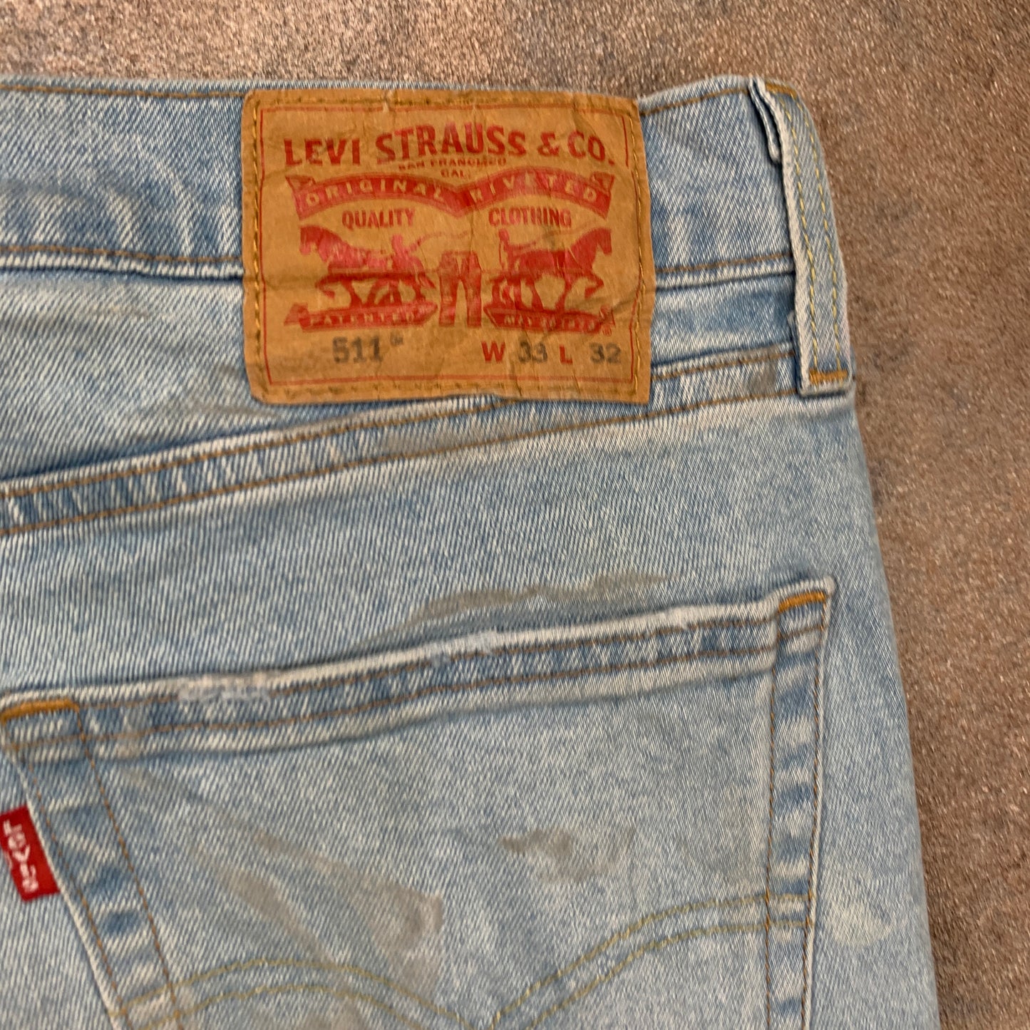 LEVI'S 511 Jeans W33 L31 Mens Slim Fit Blue