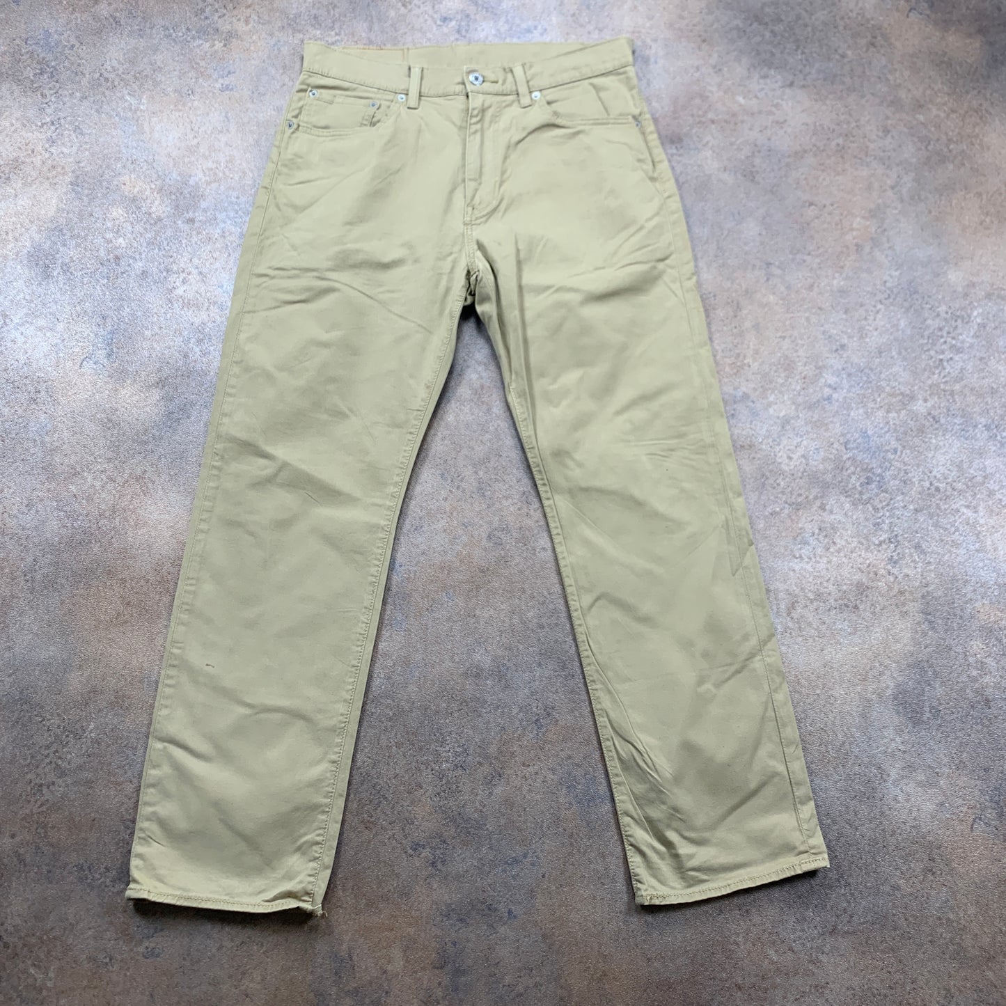 LEVI'S 751 Jeans W32 L30 Mens Regular Fit Straight Beige