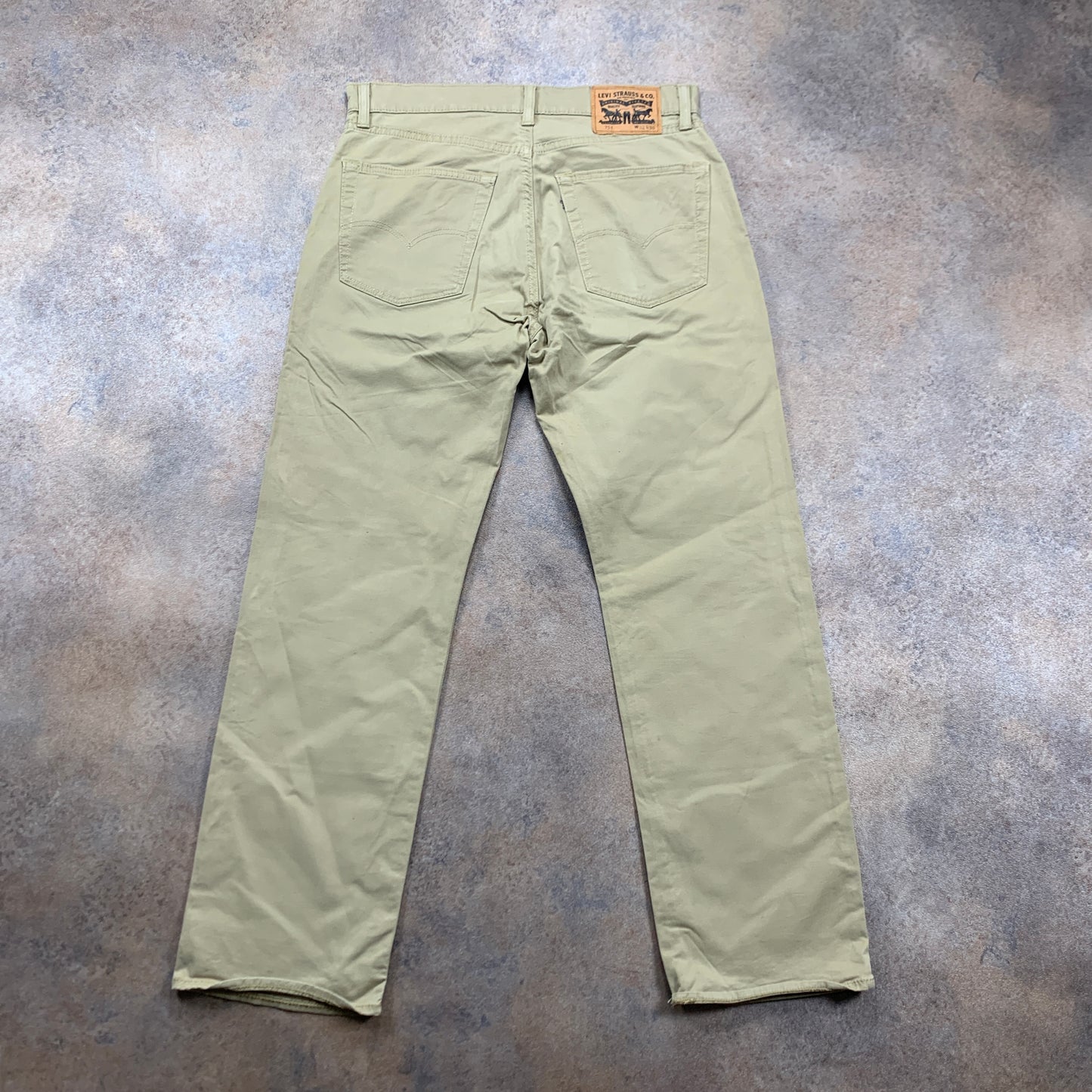 LEVI'S 751 Jeans W32 L30 Mens Regular Fit Straight Beige