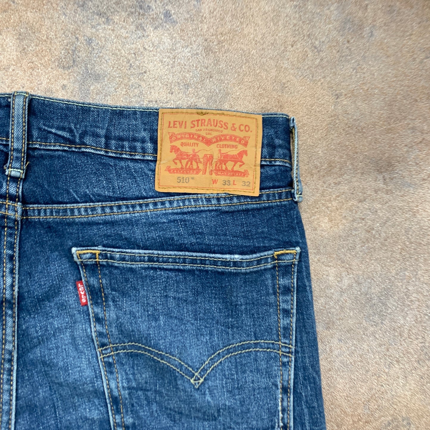 LEVI'S 510 Jeans W33 L31 Mens Skinny Fit Blue
