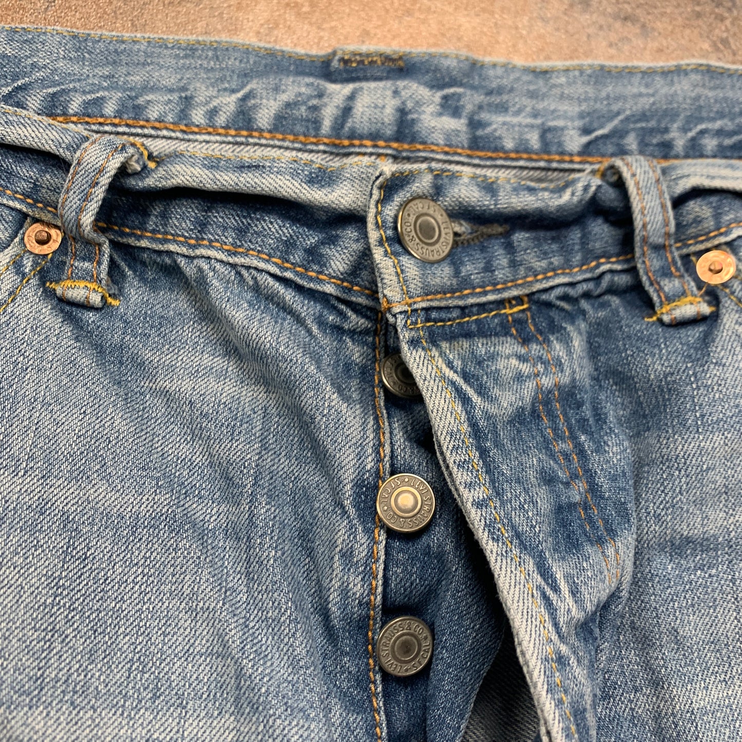LEVI'S 501 Jeans W34 L30 Mens Regular Fit Straight Blue