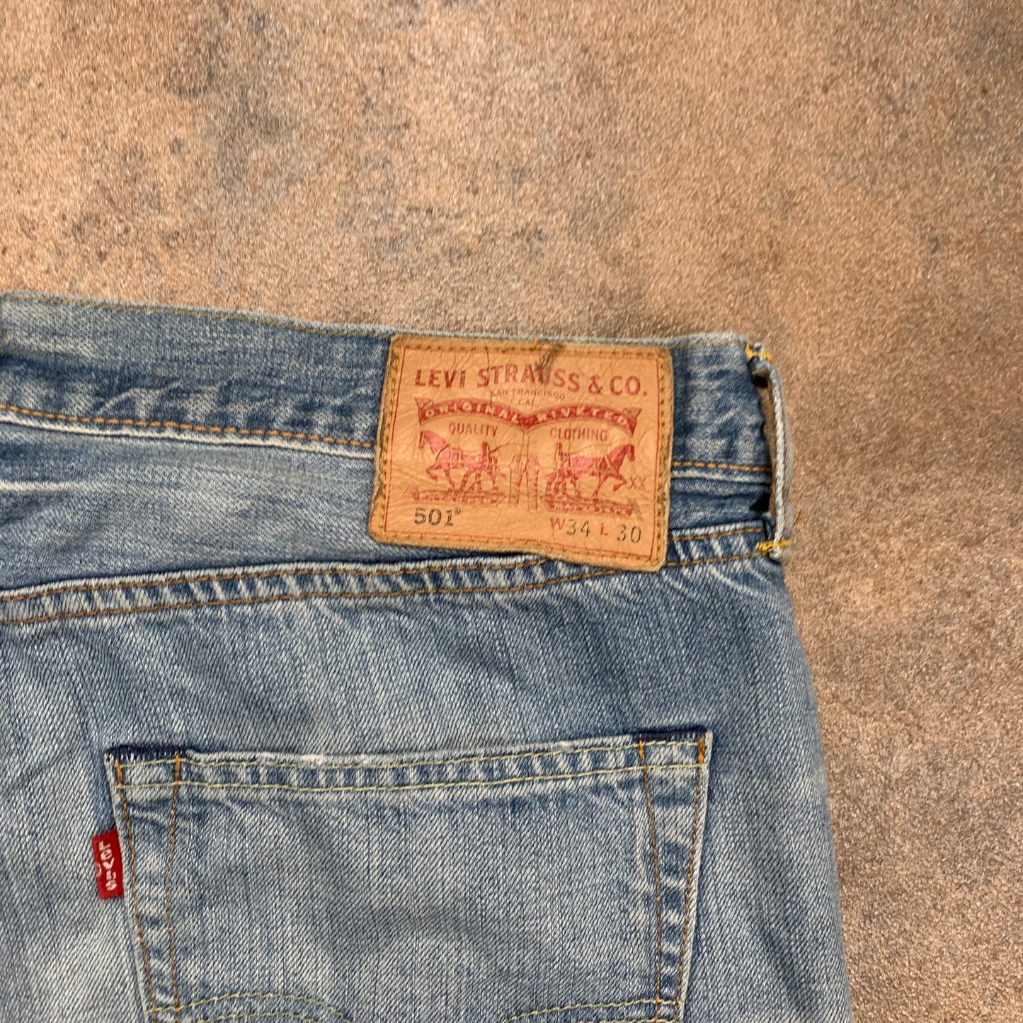 LEVI'S 501 Jeans W34 L30 Mens Regular Fit Straight Blue