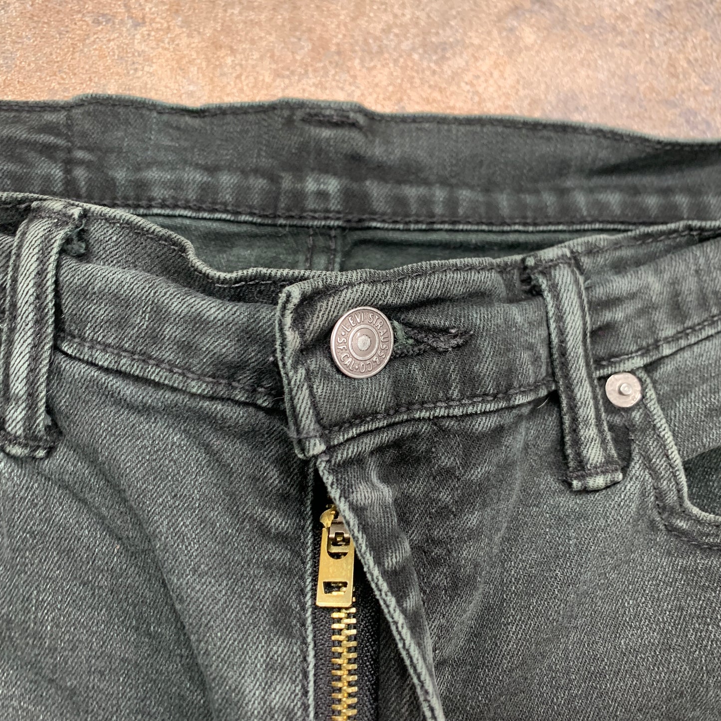 LEVI'S 510 Jeans W32 L30 Mens Skinny Fit Green