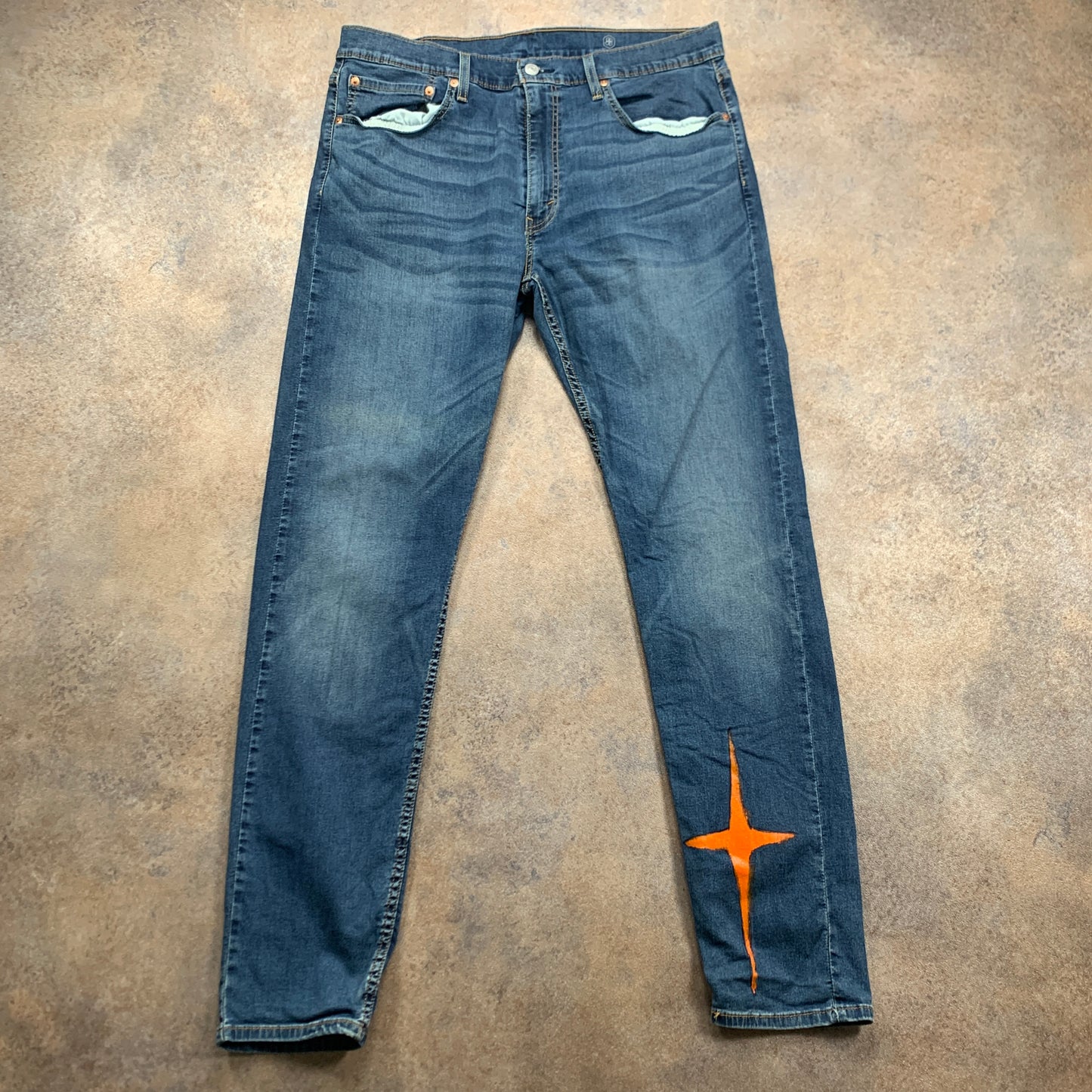 LEVI'S 512 Jeans W36 L33 Mens Slim Fit Tapered Blue