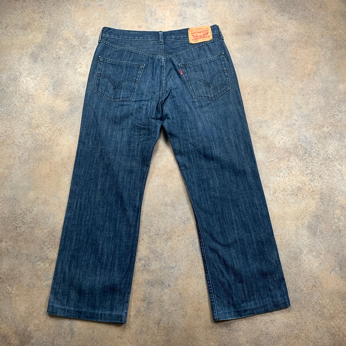 LEVI'S 506 Jeans W34 L28 Mens Regular Fit Straight Blue