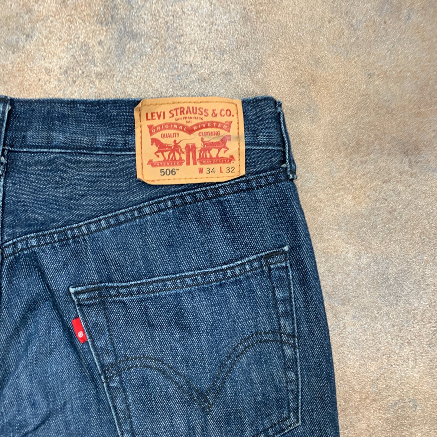 LEVI'S 506 Jeans W34 L28 Mens Regular Fit Straight Blue