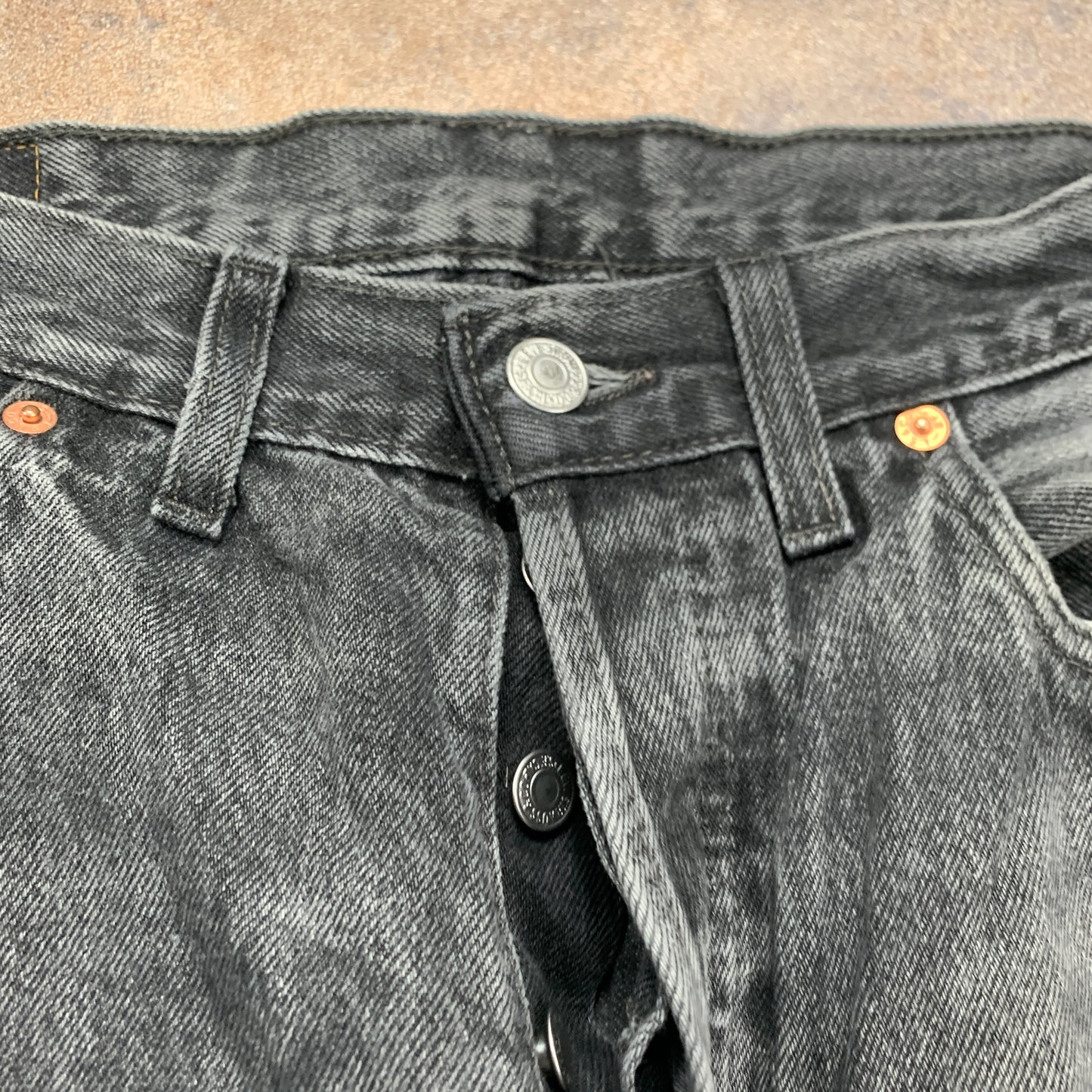 Vintage LEVI'S 501 Jeans W34 L34 Mens Regular Fit Straight Grey