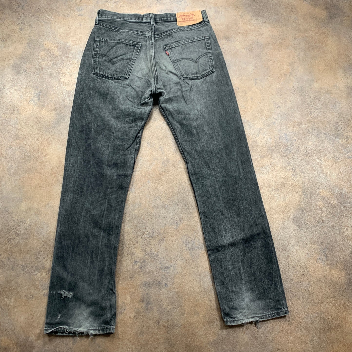 Vintage LEVI'S 501 Jeans W34 L34 Mens Regular Fit Straight Grey