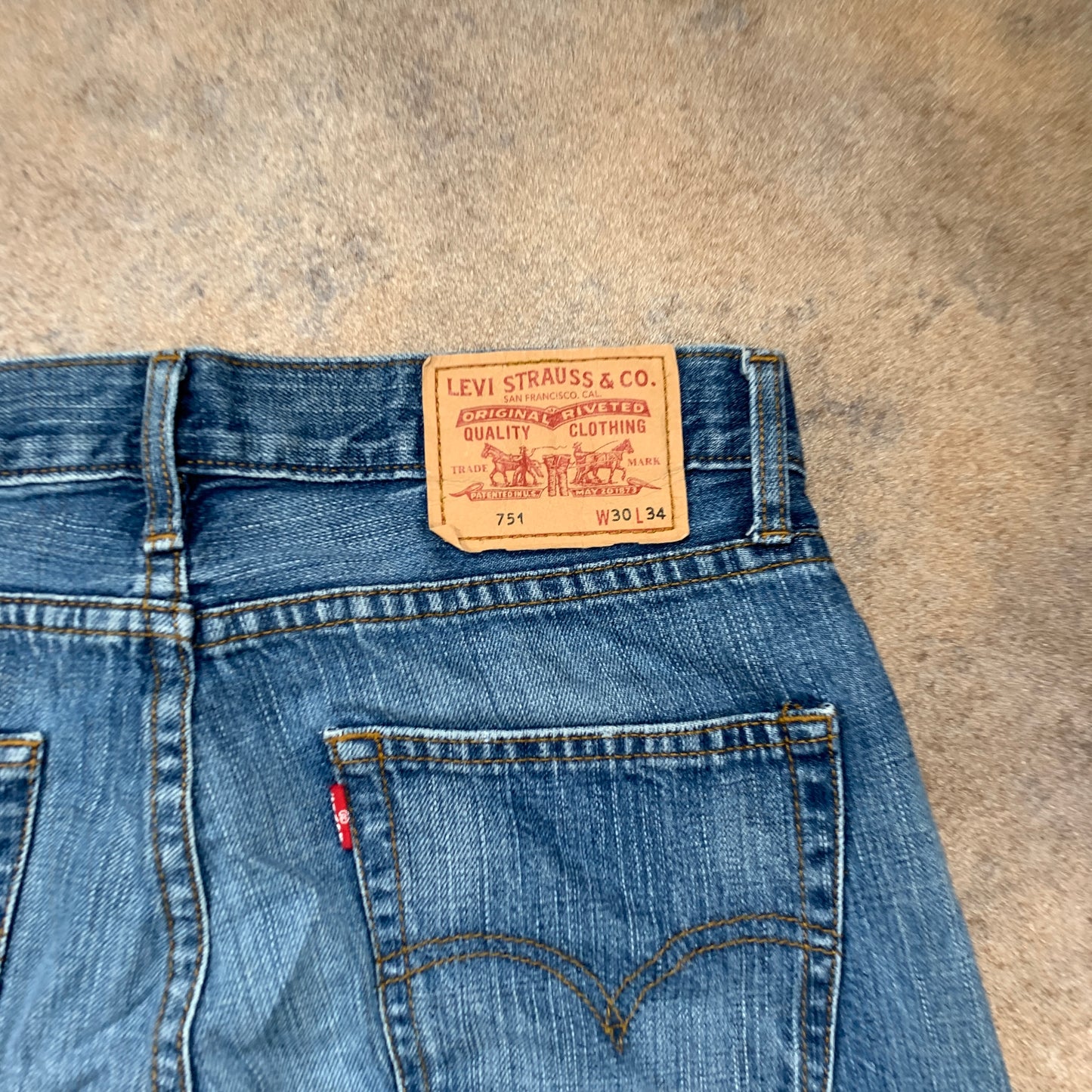 Vintage LEVI'S 751 Jeans W30 L33 Mens Regular Fit Straight Blue