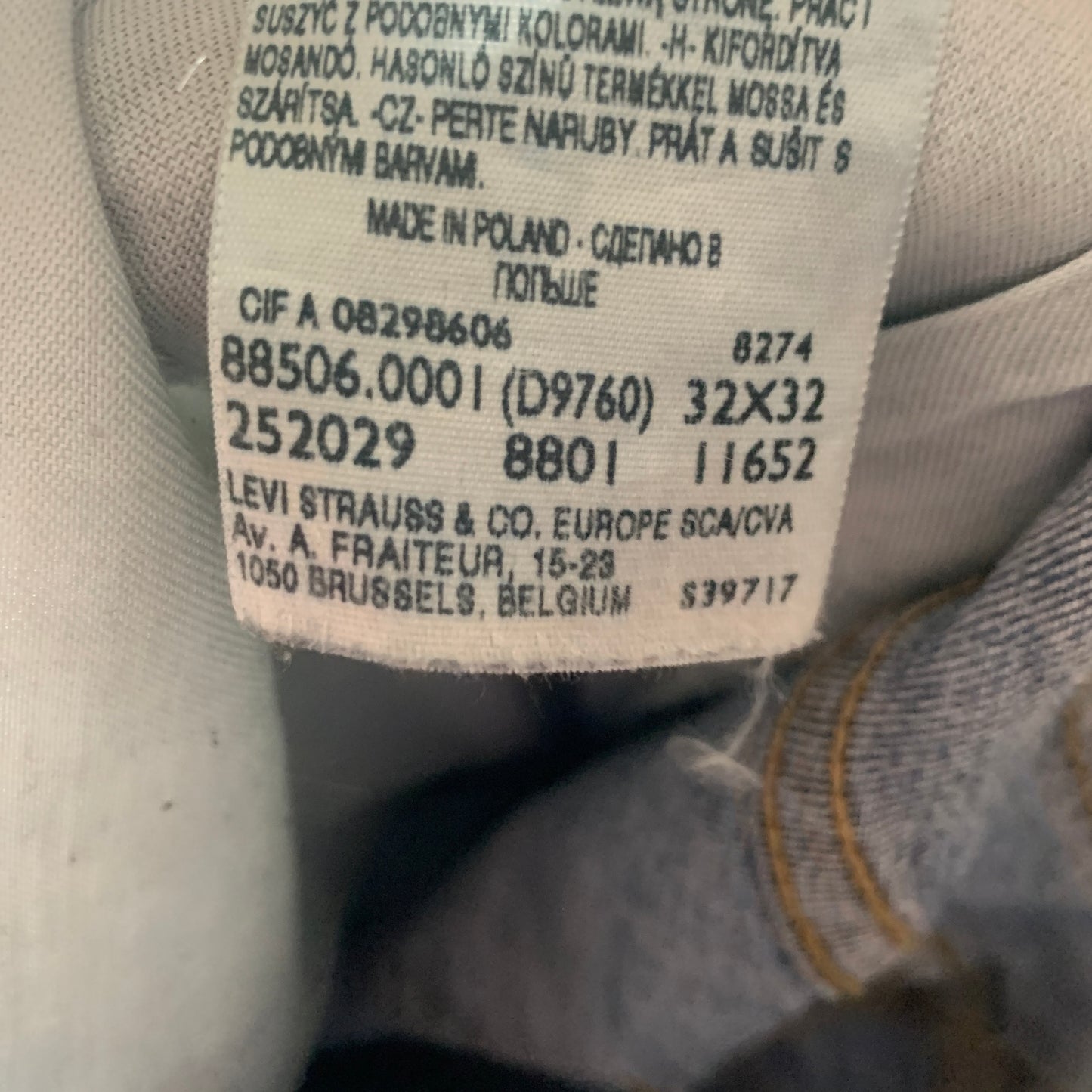 Vintage LEVI'S 506 Jeans W32 L31 Mens Regular Fit Straight Blue