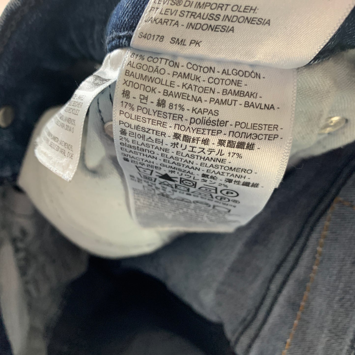 LEVI'S 519 Jeans W30 L29 Mens Skinny Fit Blue