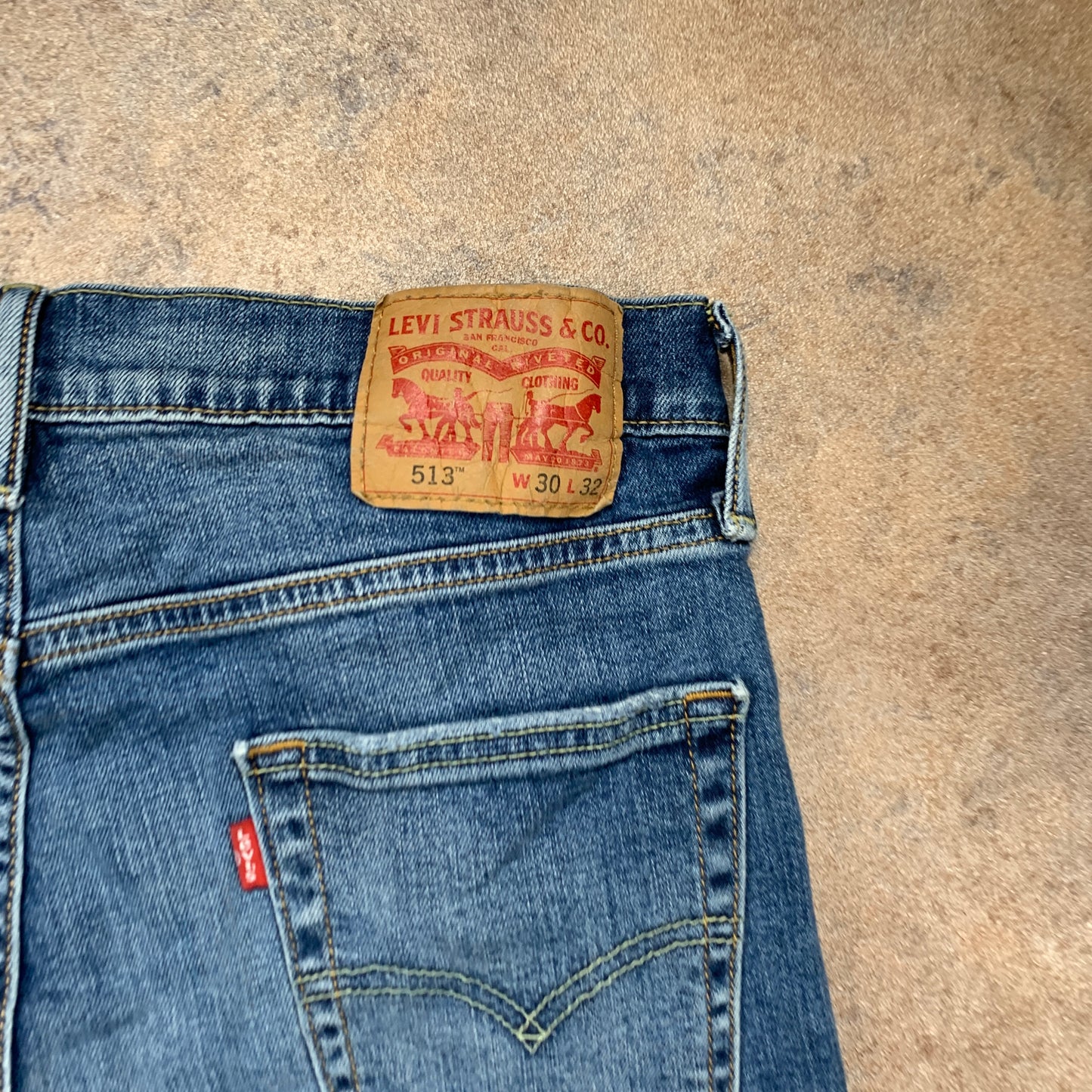 LEVI'S 513 Jeans W30 L31 Mens Slim Fit Blue