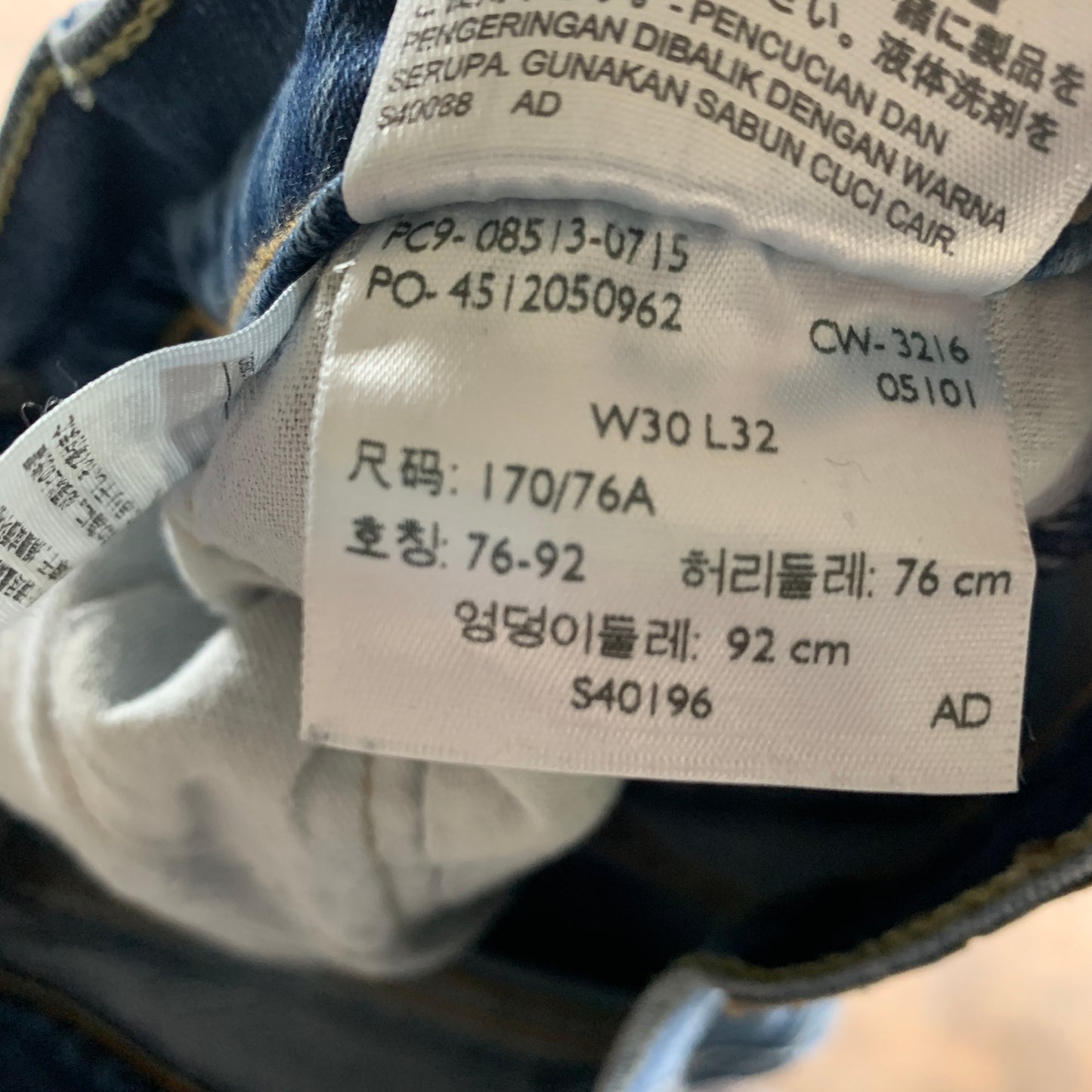 LEVI'S 513 Jeans W30 L31 Mens Slim Fit Blue