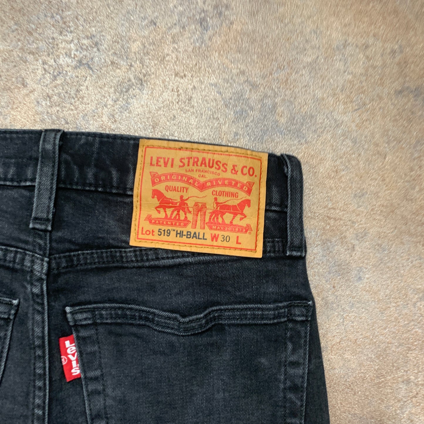 LEVI'S 519 Jeans W30 L30 Mens Skinny Fit Grey